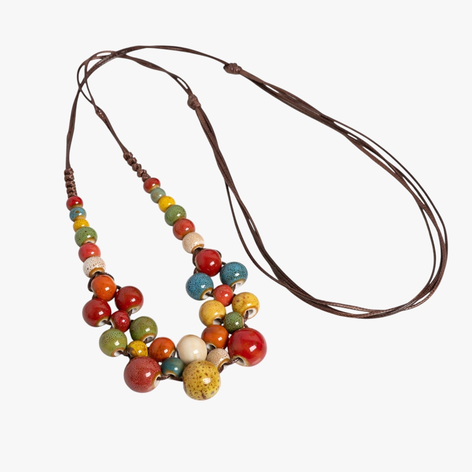 Talia | Collana in ceramica colorata fatta a mano - Unico boho-statement - - elegant womens necklaces NECKLACES Necklaces for Women - Concept Palermo