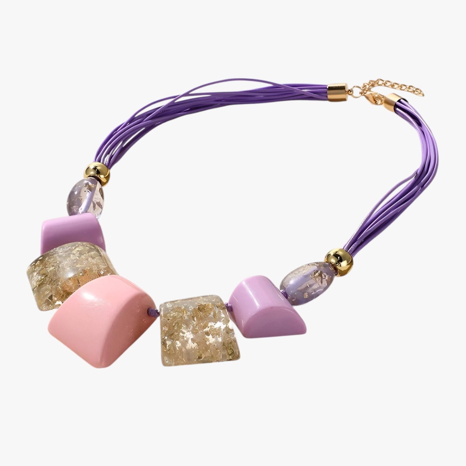 Jenna | Collana di perle spesse vivaci – dichiarazione di colore e stile - Viola - elegant womens necklaces Necklace Necklaces for Women - Concept Palermo