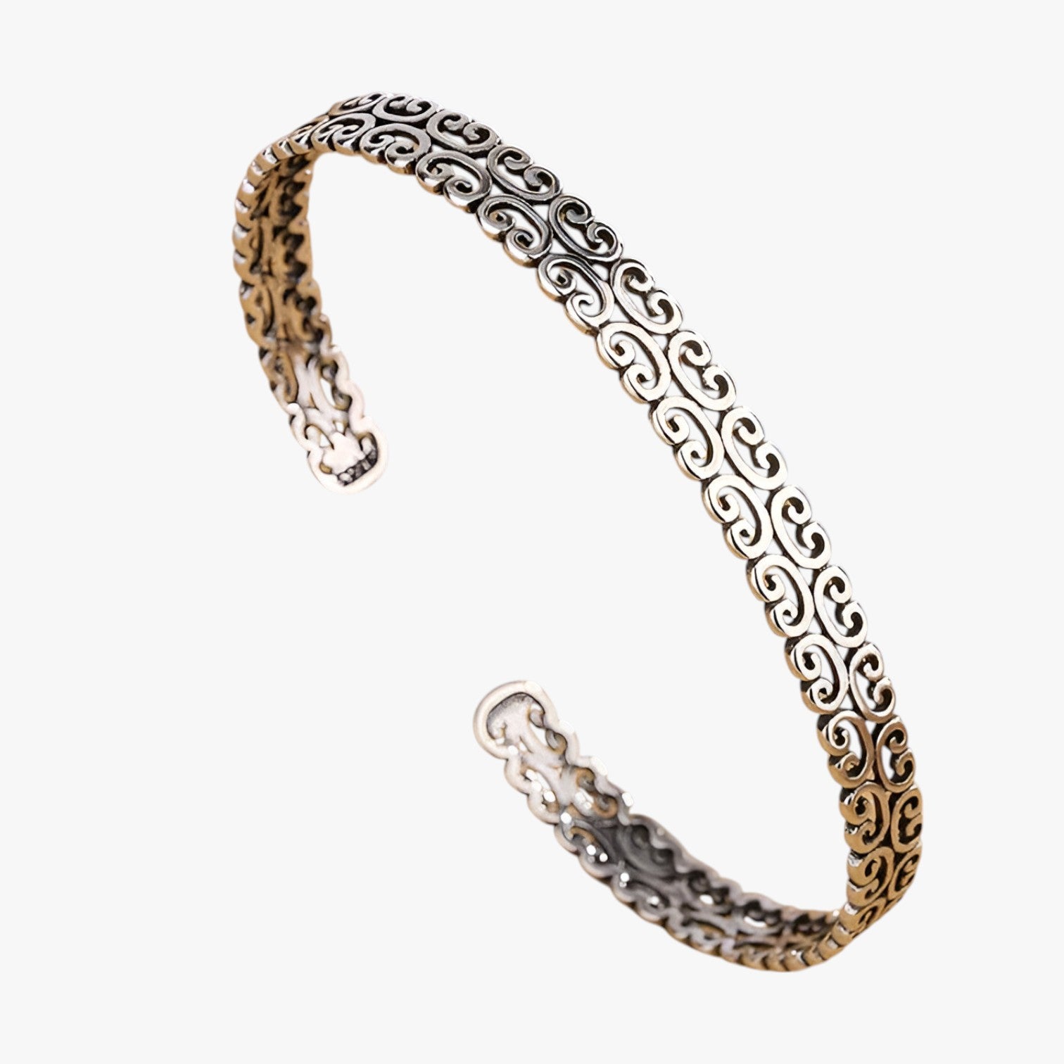 Dahlia | Elegante polsino in argento con motivo a nuvole - - BRACELET FOR WOMEN BRACELETS bracelets for women - Concept Palermo