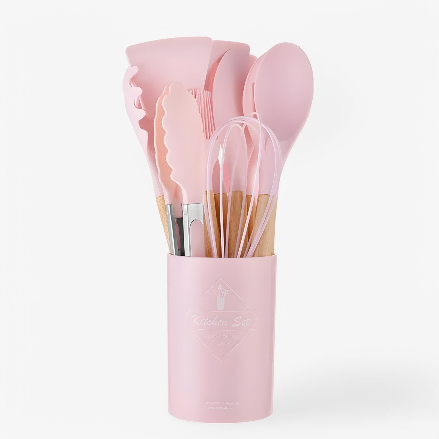 Triana | Set di accessori da cucina in silicone – resistente al calore, antiaderente e durevole - Rosa 12Pezzi - Kitchen kitchen accessory kitchen tools - Concept Palermo