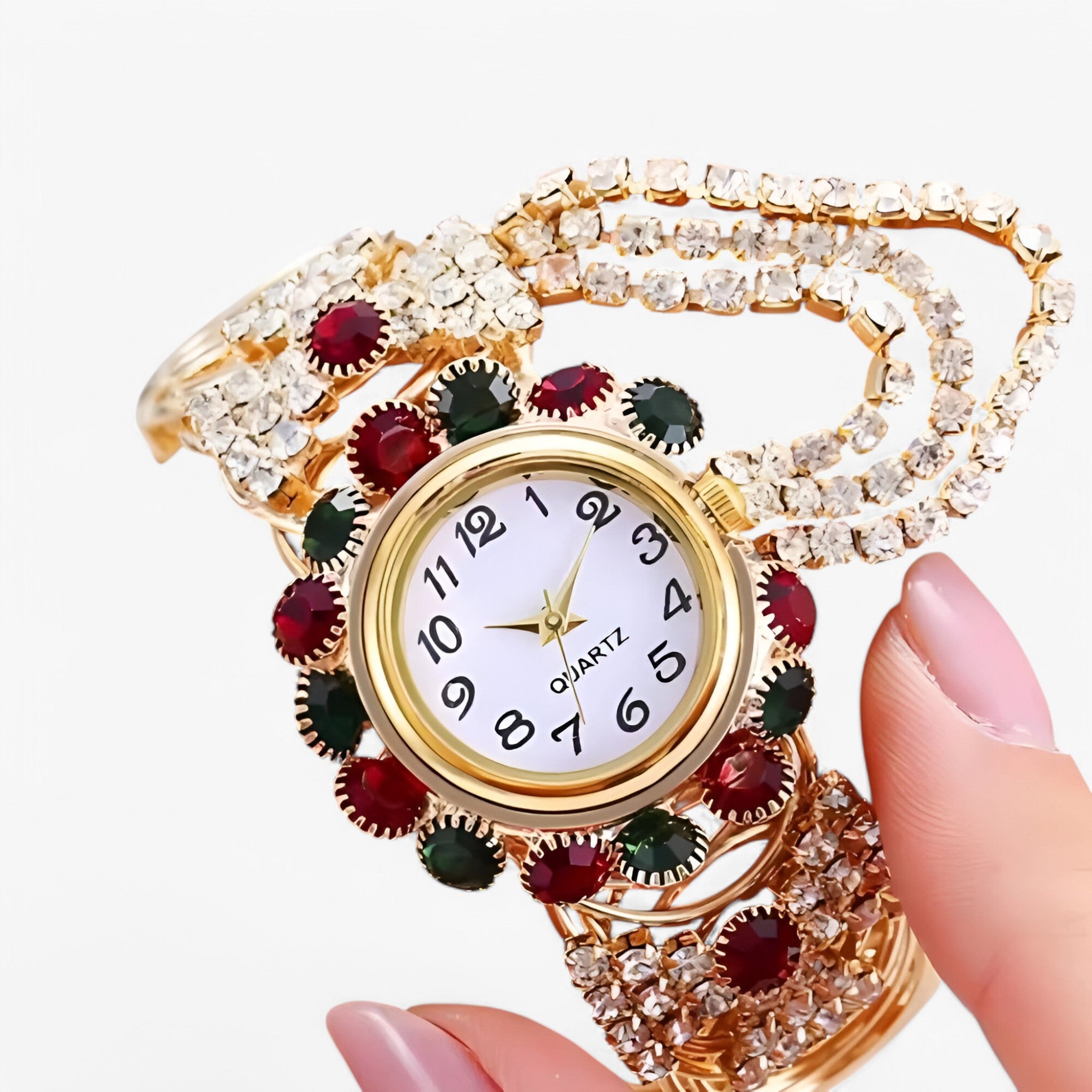 Iris | Orologio al quarzo con strass e cinturino in acciaio - - female watch watch for women - Concept Palermo