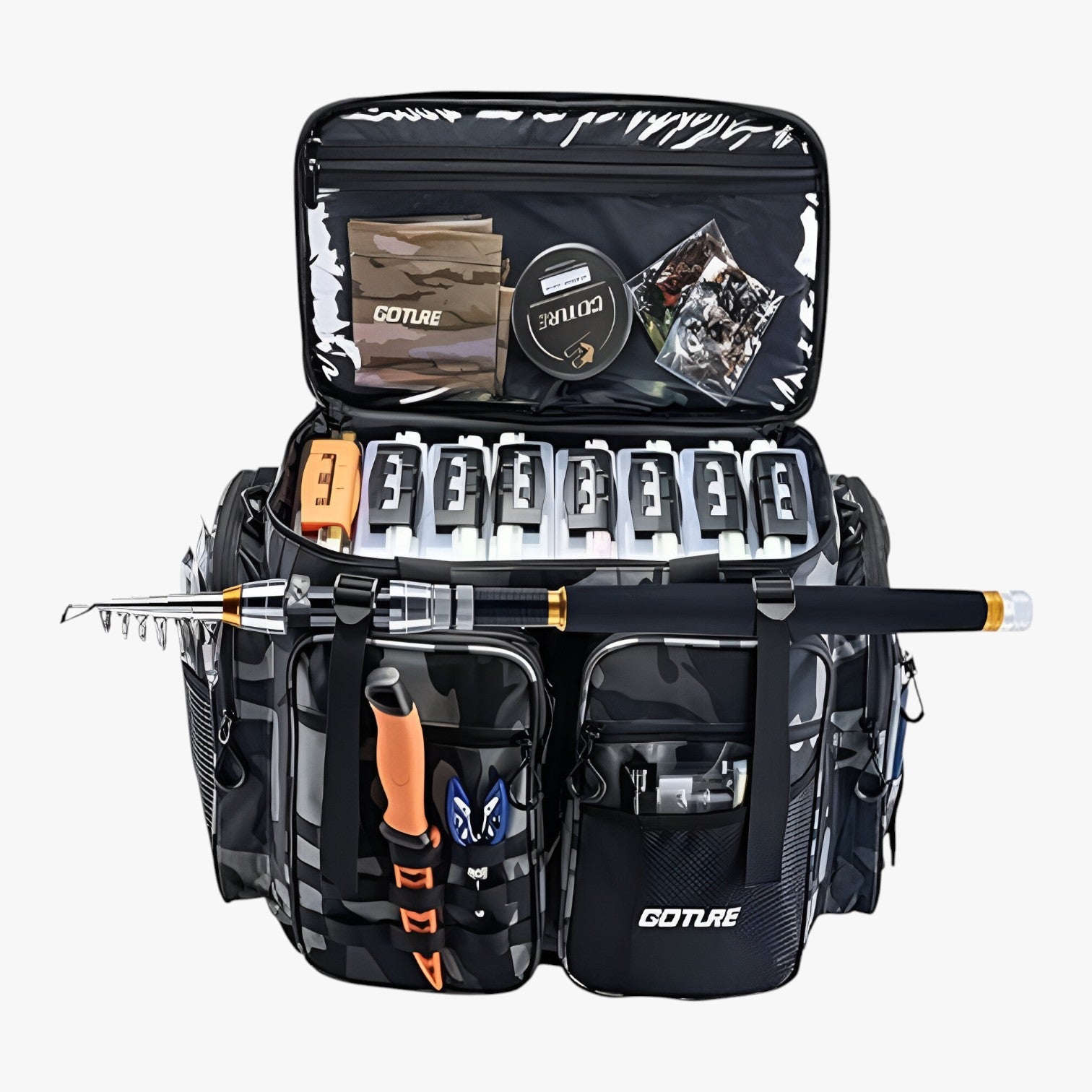 Jensen | Borsa a spalla per viaggi all'aperto e di pesca - Resistente all'acqua e confortevole - Camouflage - bag mens bag - Concept Palermo