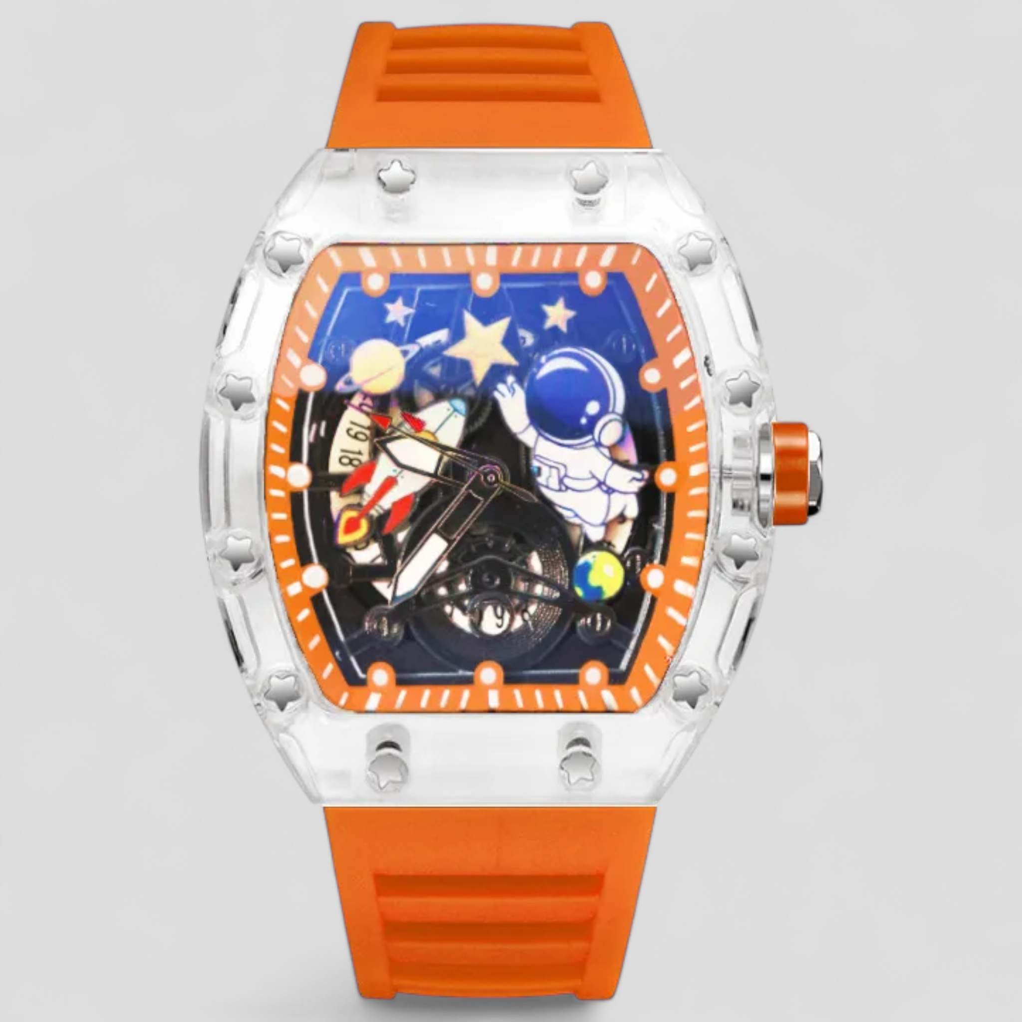 Kian | Orologio Meccanico Estivo Personalizzato - Arancione chiaro - watch for men watch for women WATCHES FOR MEN - Concept Palermo