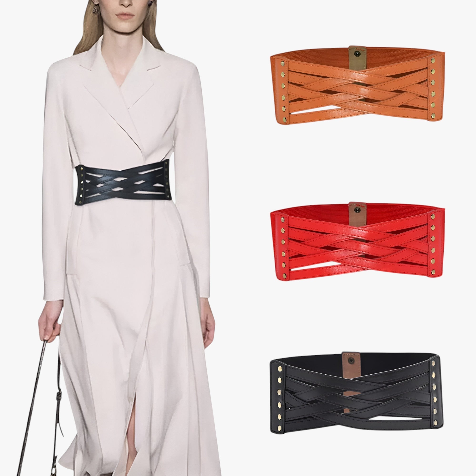 Carly | Eleganza Vintage – Fascia elastica per comfort e stile - - belts waist belt for women Womens belt - Concept Palermo
