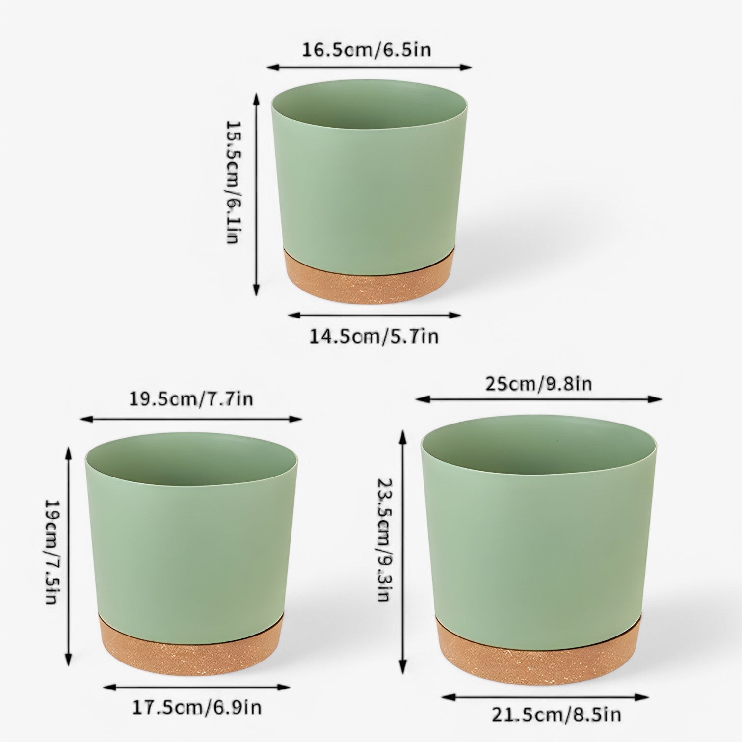 Amancio | Vaso di fiori in plastica elegante - con drenaggio per una crescita sana - - Garden Garden supplies Home & Garden - Concept Palermo