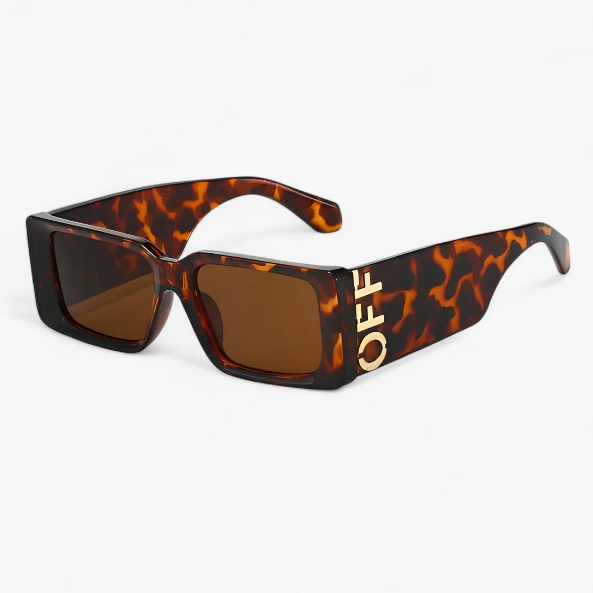 Arielle | Occhiali da sole retrò con montatura quadrata e gambe larghe - Leopardo NO box - men sunglasses polarized mens sunglasses Polarized man sunglasses Sunglasses sunglasses polarized men - Concept Palermo