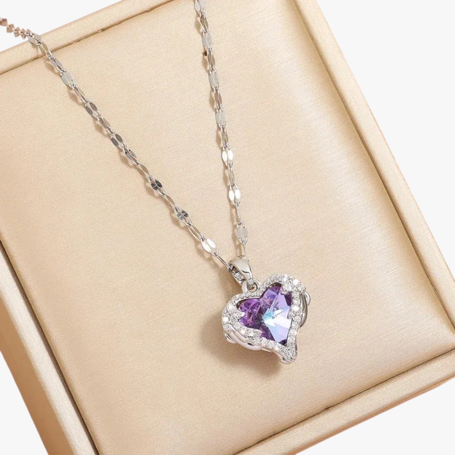 Zuri | Collana Cuore Oro con Cristalli Brillanti - - elegant womens necklaces Fashion Necklaces necklace NECKLACES Necklaces for Women - Concept Palermo