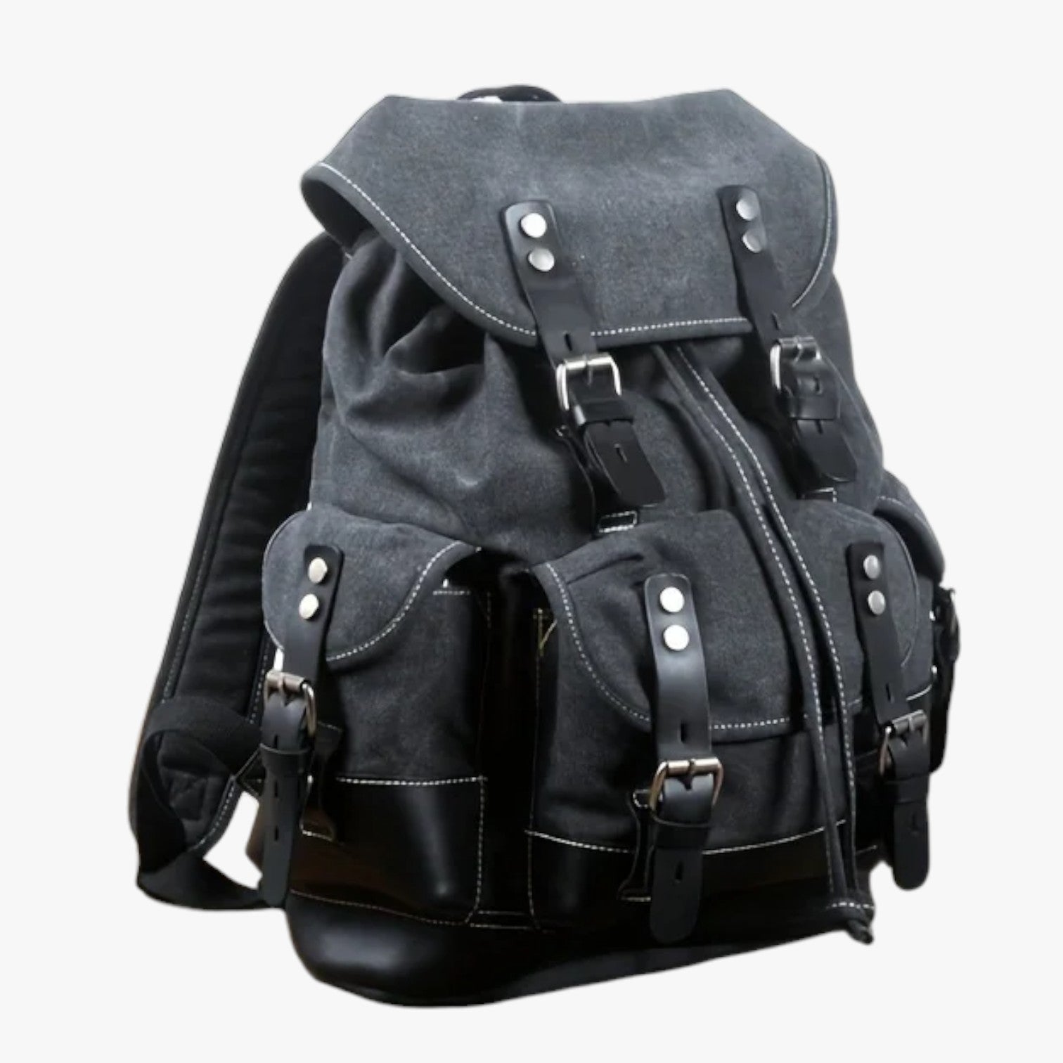 Conor | Zaino Escursionismo Tela e Pelle a Grande Capacità - - bag Bags bags for men mens bag - Concept Palermo