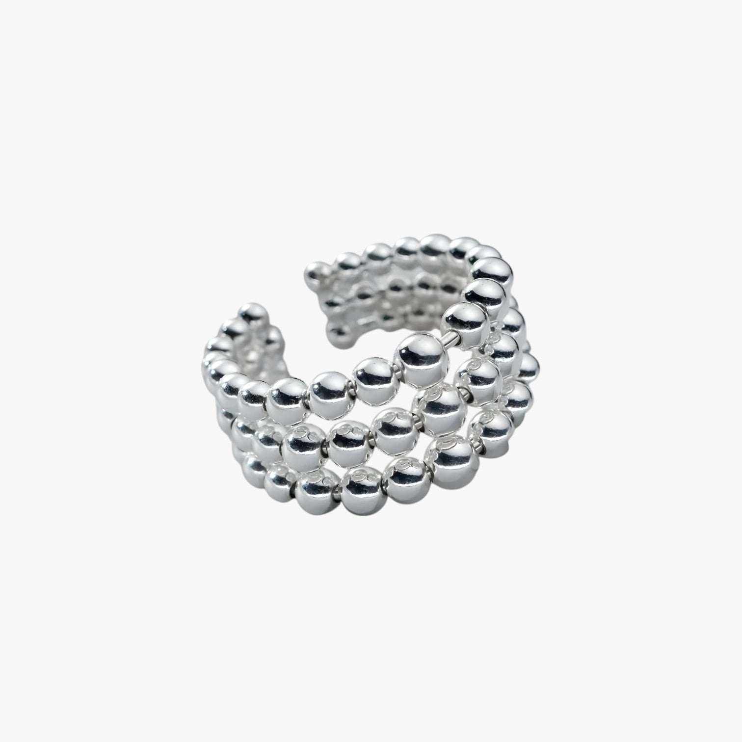 Sienna | Elegante e Unica - Anello geometrico in argento a tre strati fatto a mano - - Accessories Jewelry Rings womens ring - Concept Palermo