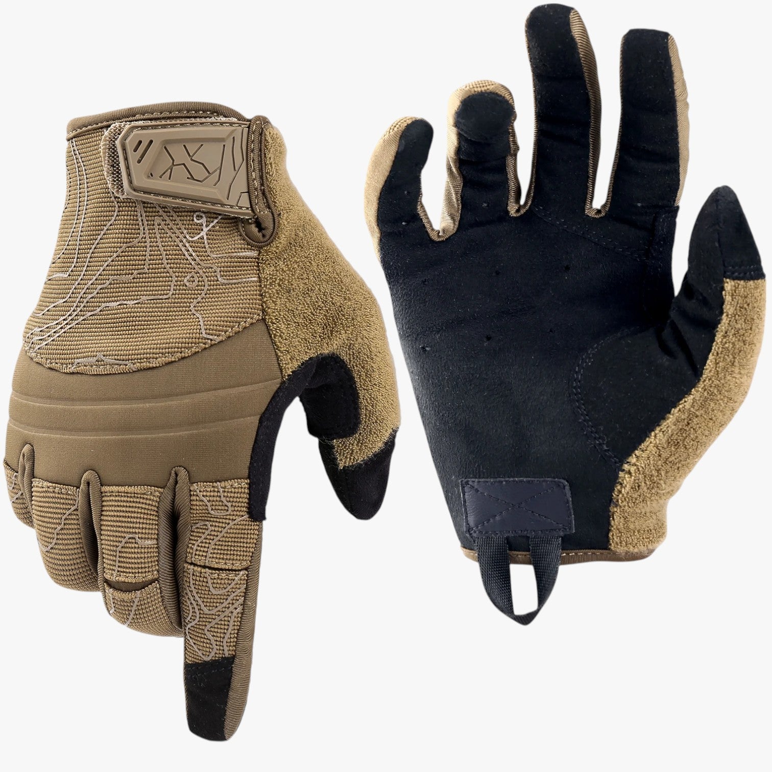 Troy | Guanti tattici touch screen traspiranti a dita complete - Full Finger Brown - gloves gloves for men mens gloves - Concept Palermo