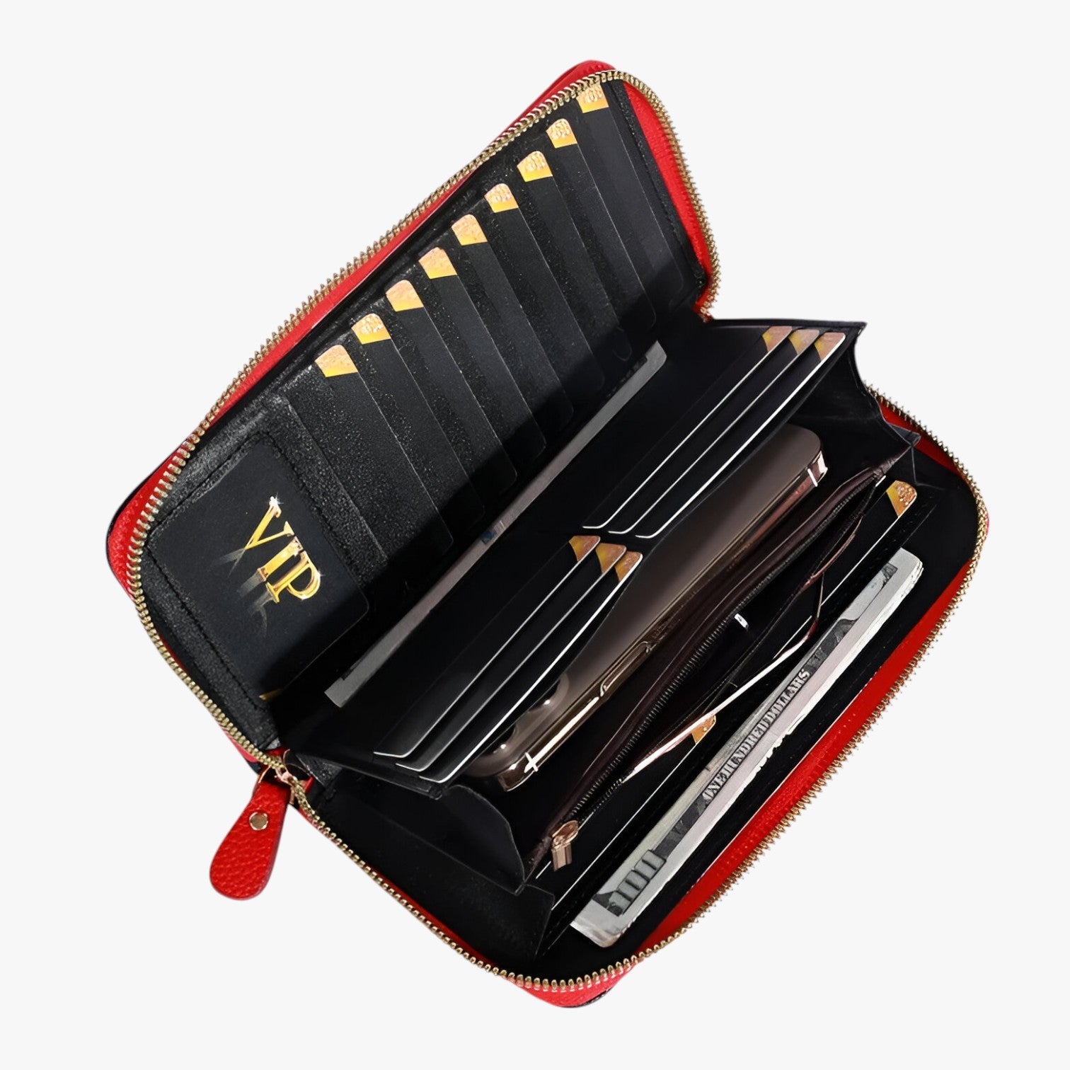 Caesy | Portafoglio di lusso in pelle tricolore - protezione RFID e spazioso - - wallet womens wallet - Concept Palermo