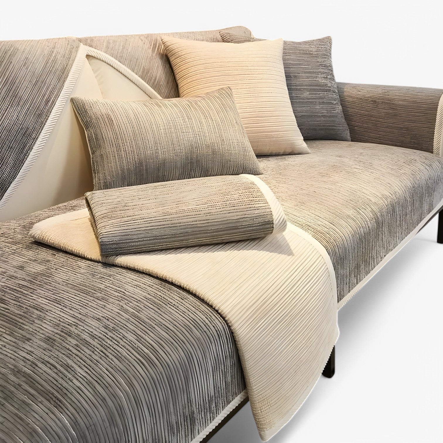 Cade | Copertura per Divano in Chenille Rigata – Protegge e Abbellisce il Tuo Divano - - Home Home & Garden - Concept Palermo