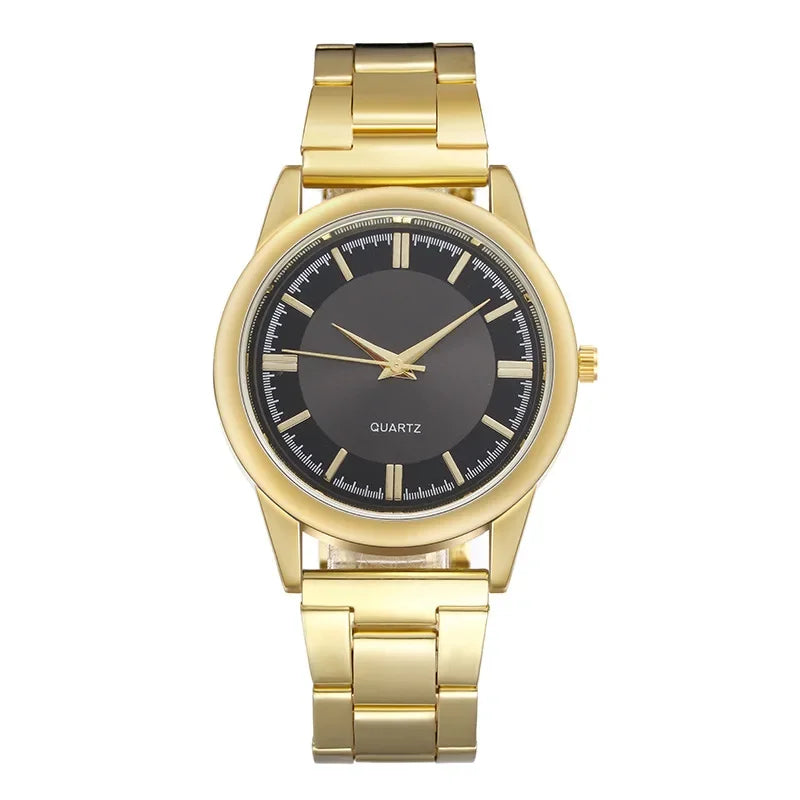 Fritz | Orologio al quarzo classico - Design elegante in acciaio inossidabile - Guld Svart - - Concept Palermo