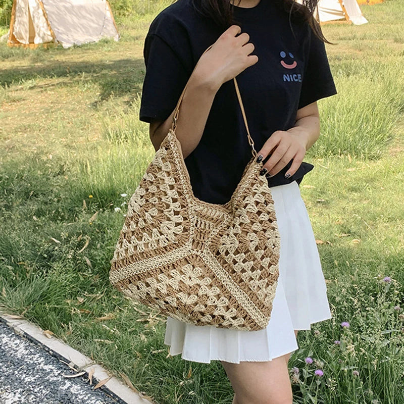 Elena | Borsa in Paglia Intrecciata - - - Concept Palermo