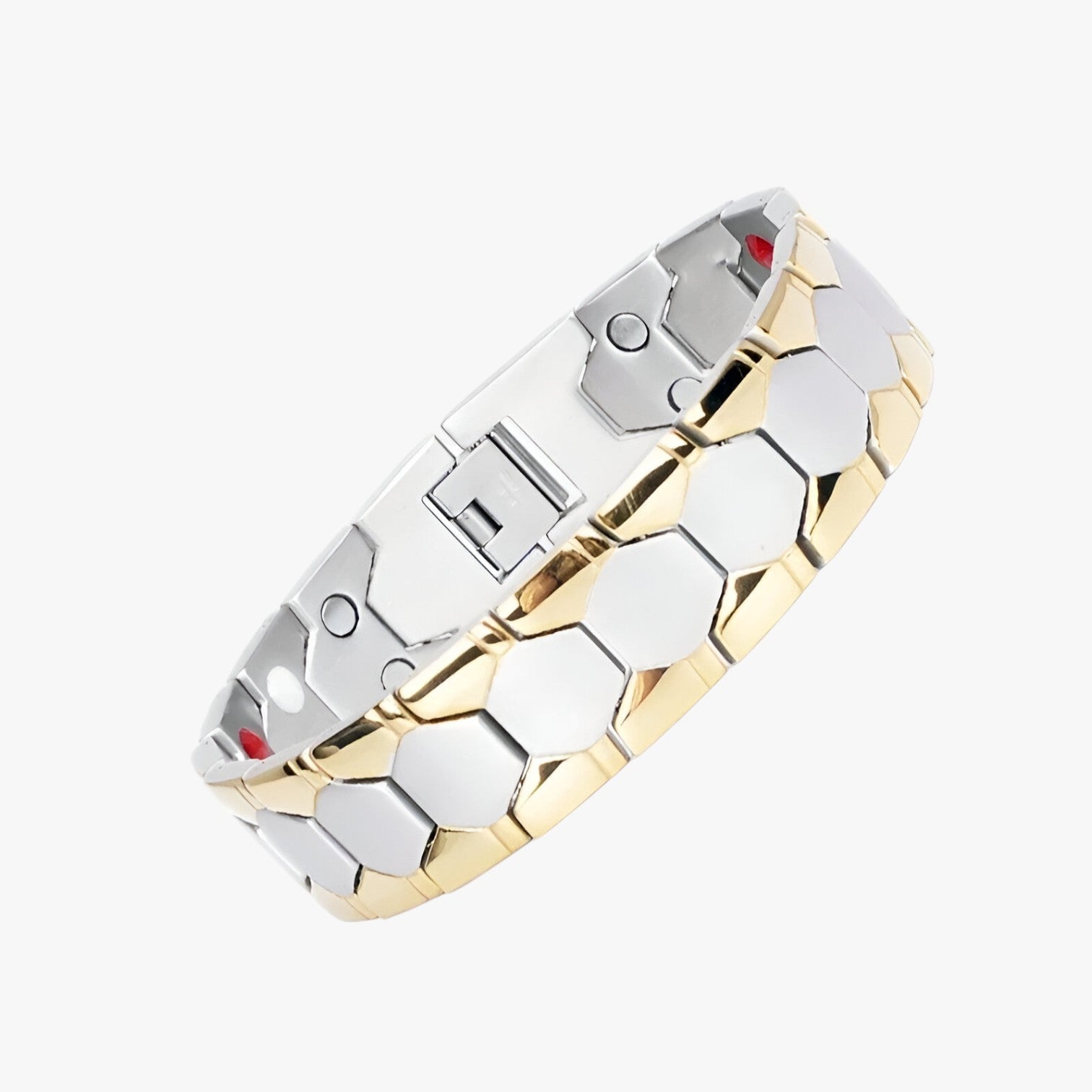 Jorosh | Bracciale geometrico rimovibile per uomini - bianco-oro - BRACELET mens accessory mens bracelet - Concept Palermo