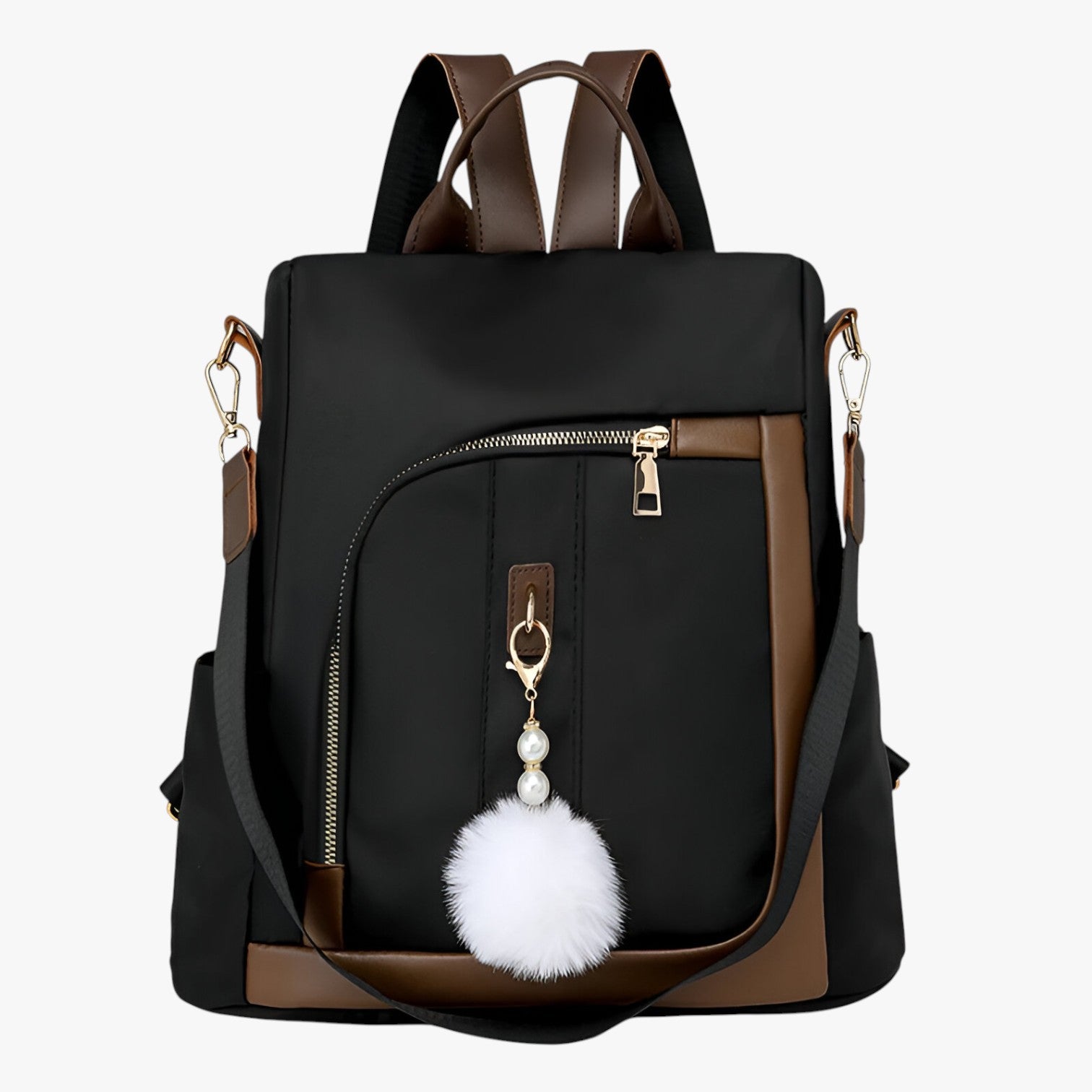 Vivian | Zaino in nylon leggero con grande capacità - caffè - Bags handbags women bags Women's handbags - Concept Palermo