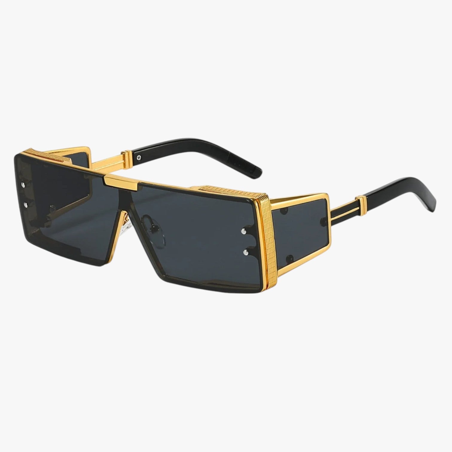 Zamir | Occhiali da sole futuristici in metallo quadrato - Oro - Fashion Sunglasses mens sunglasses Sunglasses - Concept Palermo