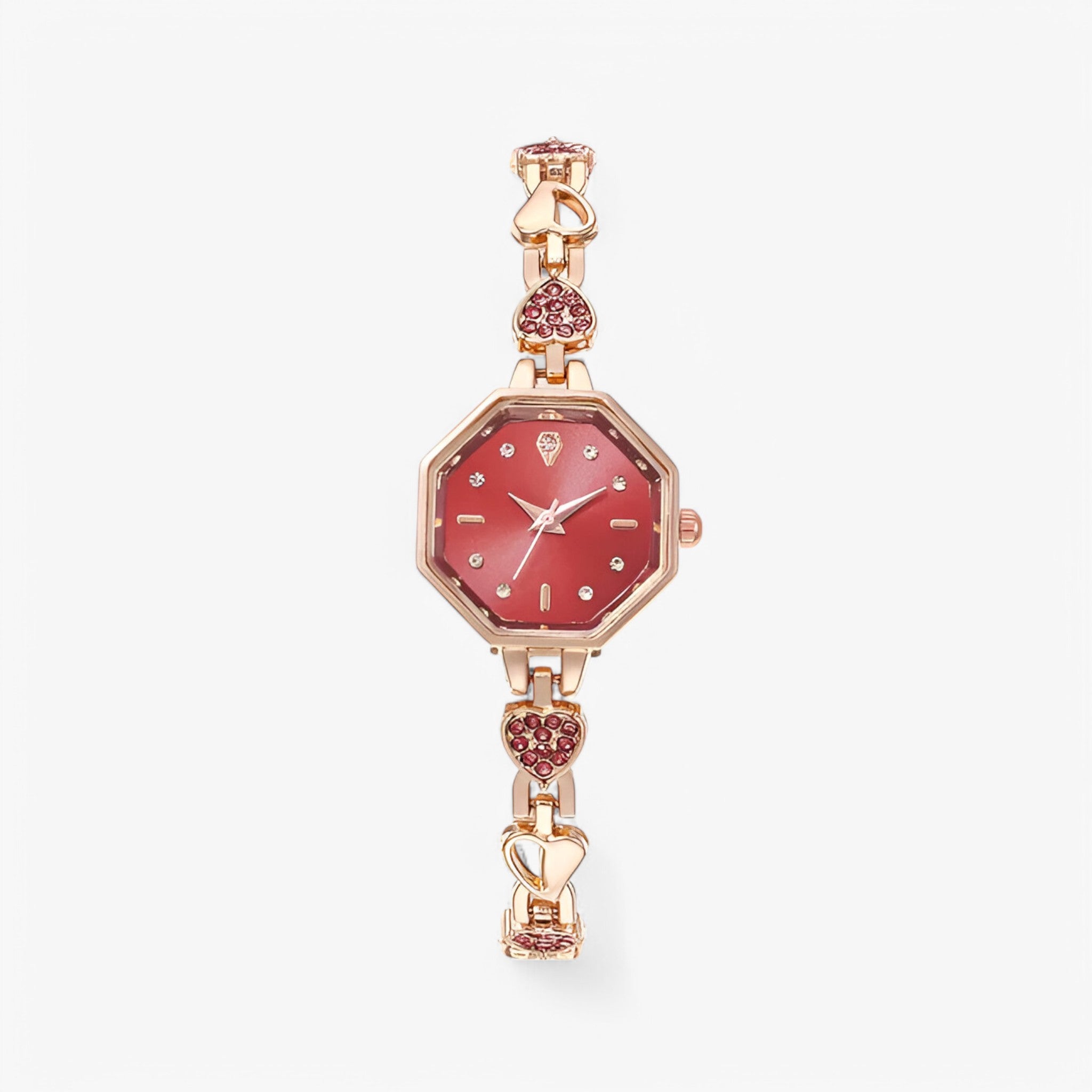 Hazel | Orologio da donna con bracciale dorato e finitura vintage in argento - Rossa - - Concept Palermo