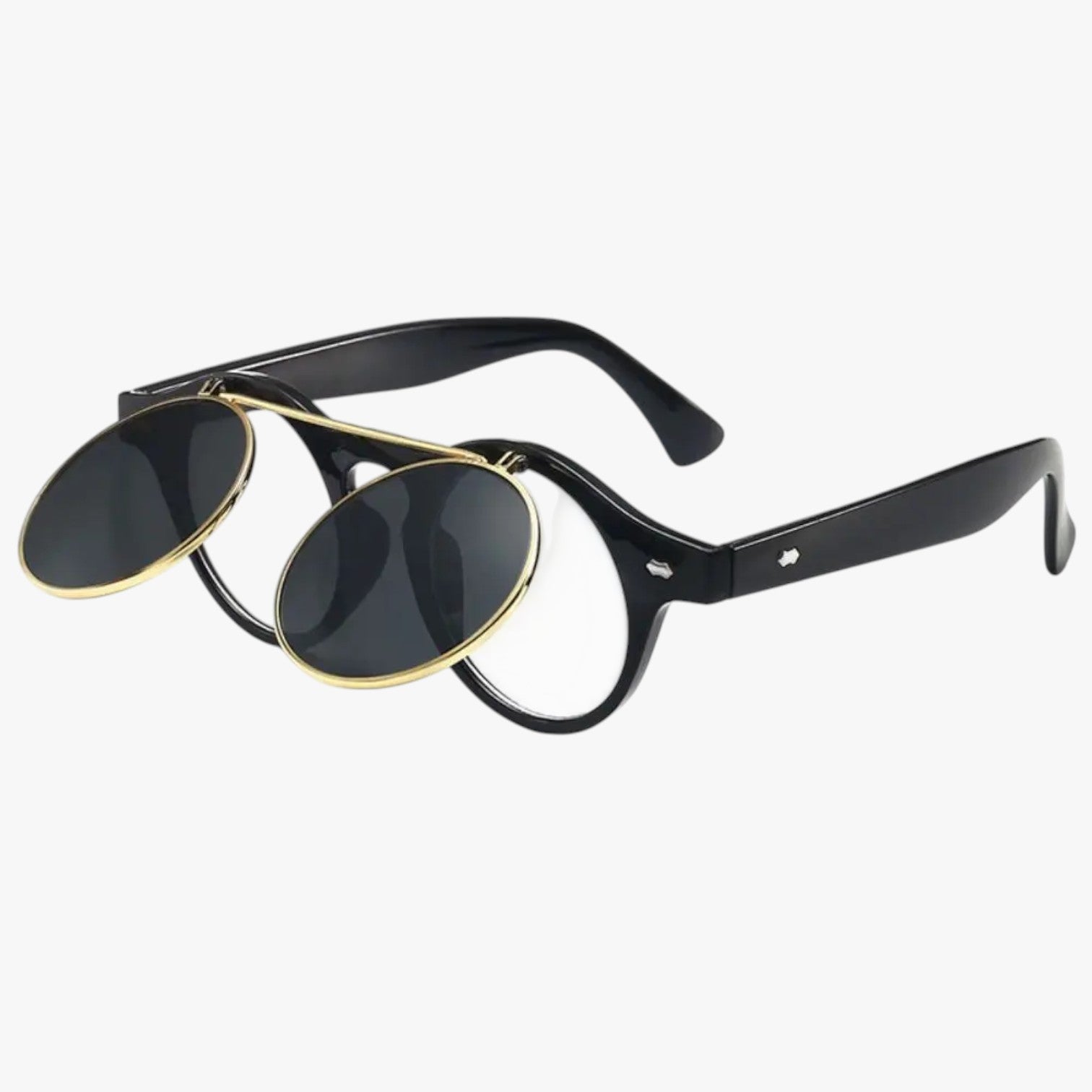 Zain | Occhiali da Sole Retrò Unisex Doppia Lente Flip & Protezione UV Punk - - Fashion Sunglasses mens sunglasses Sunglasses - Concept Palermo