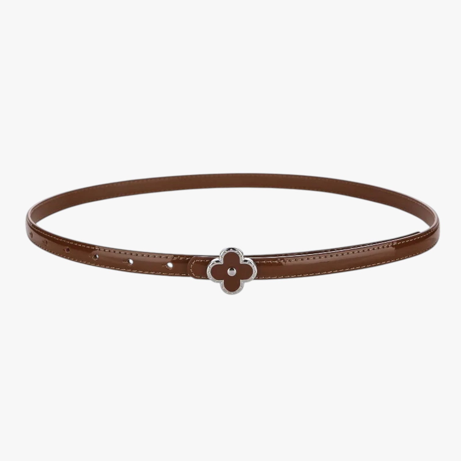 Lilly | Cintura sottile in vera pelle per outfit eleganti - arancione bruciato 100cm - Belts waist belt for women Womens belt - Concept Palermo