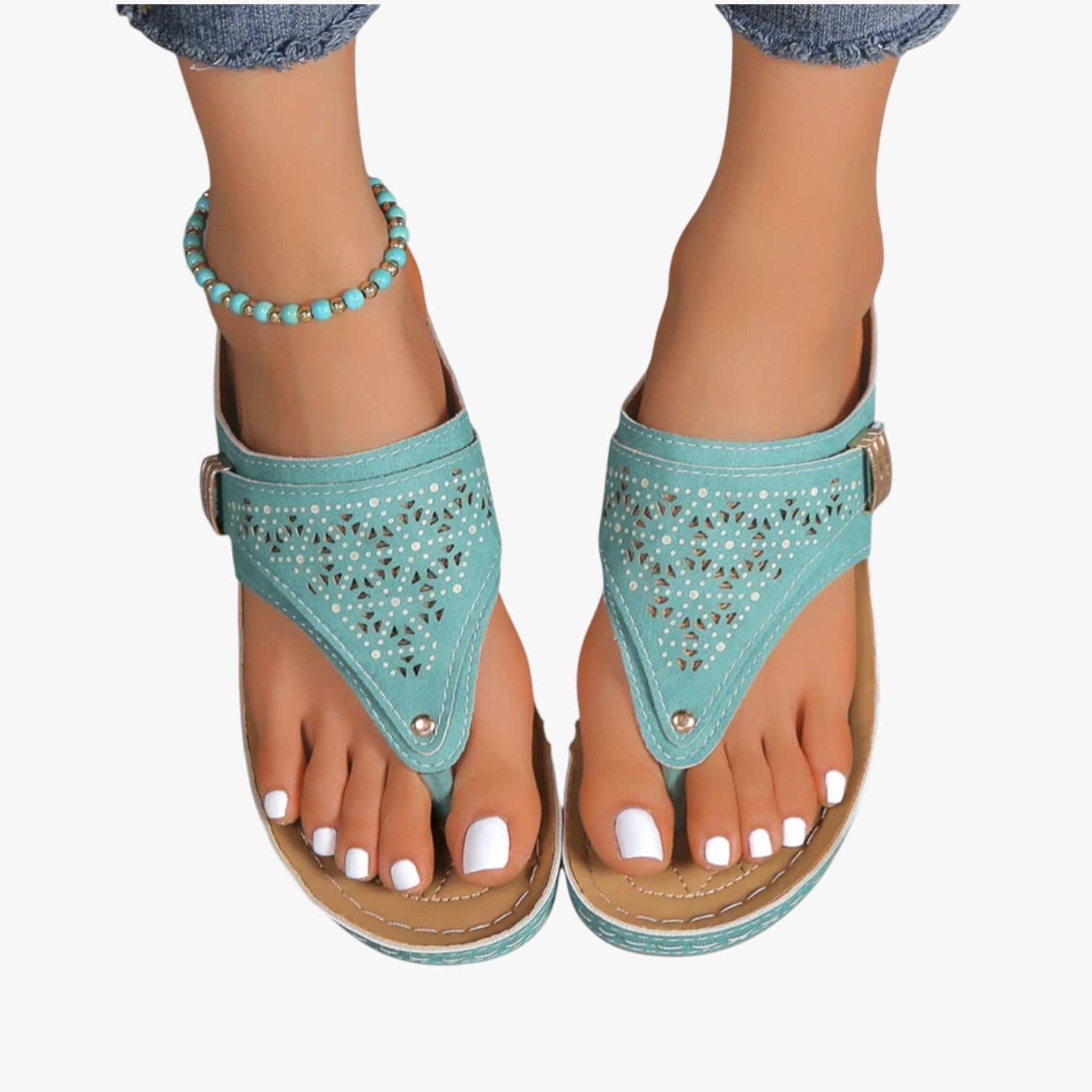 Julia | Sandali Ortopedici Donna Morbidi, Antiscivolo e con Zeppa Estiva - - breathable sandals easy wear sandals fashion sandals stylish sandals - Concept Palermo