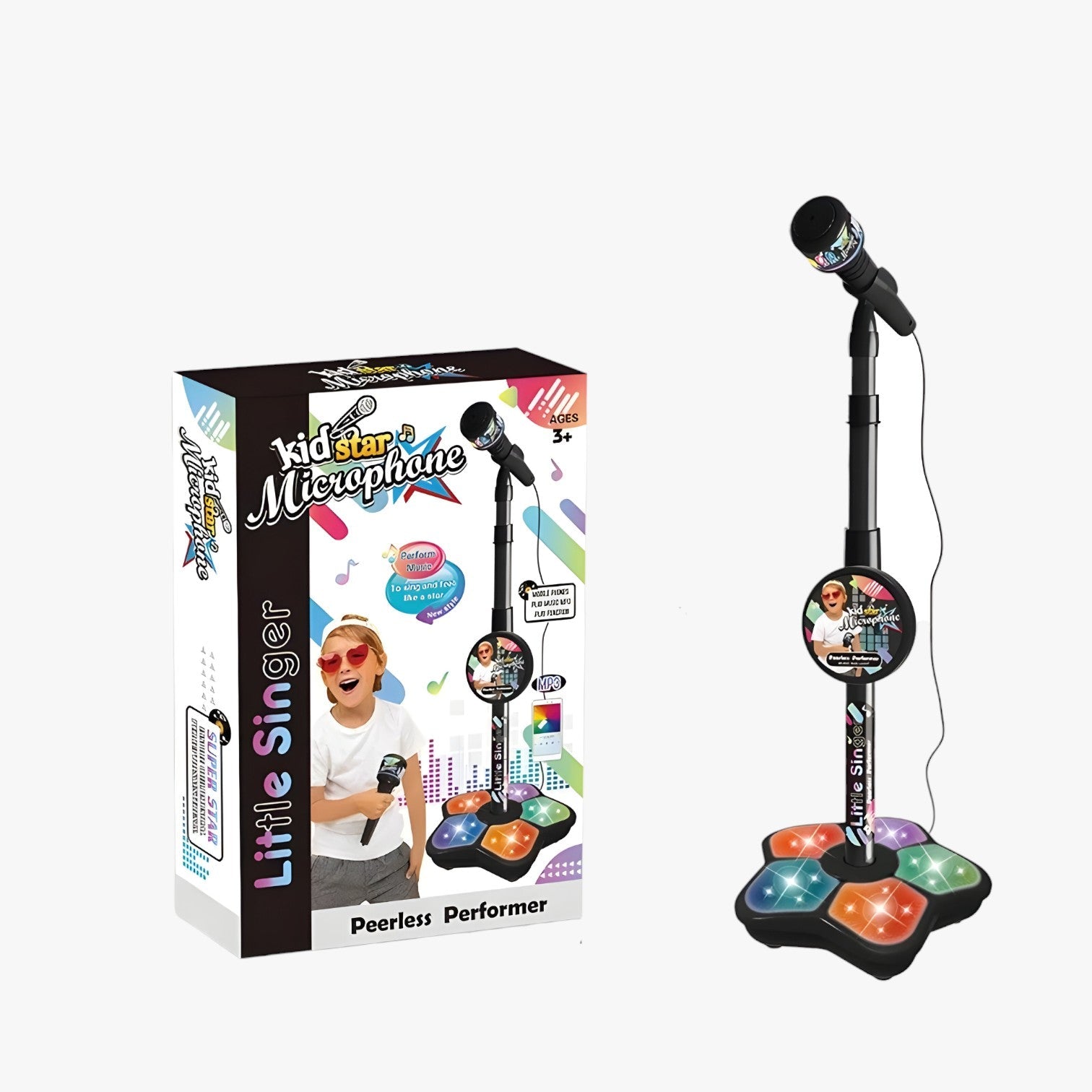 Chiara | Microfono per bambini con supporto – Cantare, imparare e giocare - Nero - toys toys & gifts toys for kids - Concept Palermo
