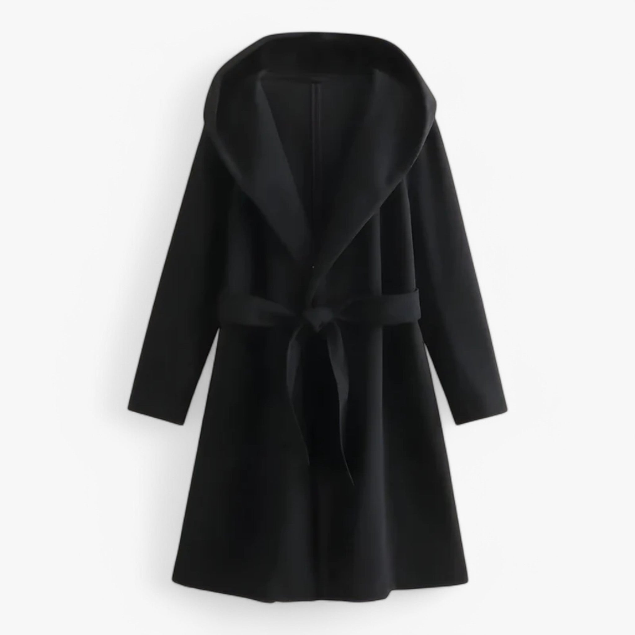 Jasmina | Cappotto con cappuccio - Caldo e alla moda - Nero - coats coats for women - Concept Palermo
