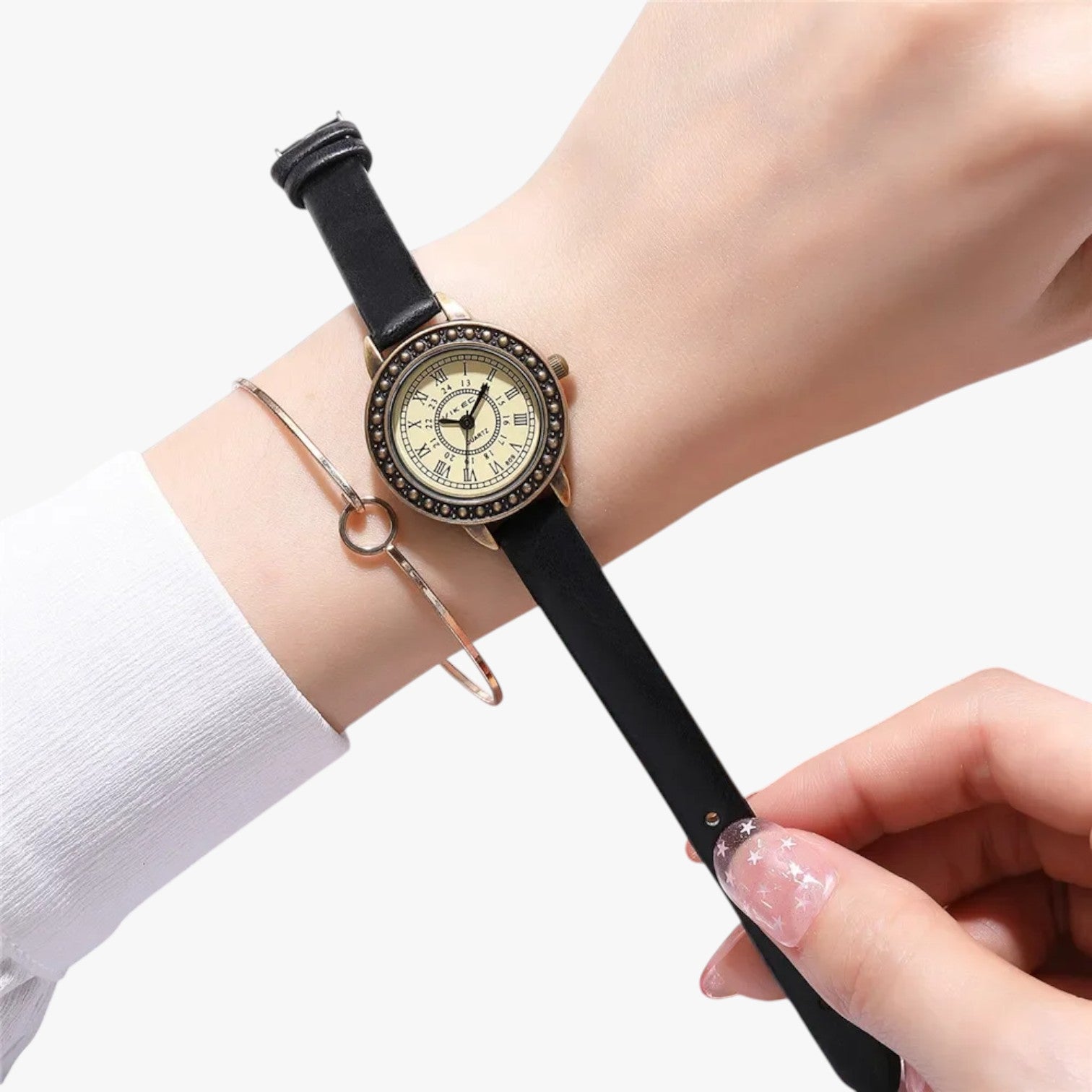 Laurel | Orologio vintage in pelle con quadrante romano - - female watch ladies watch watch watch for women watches - Concept Palermo