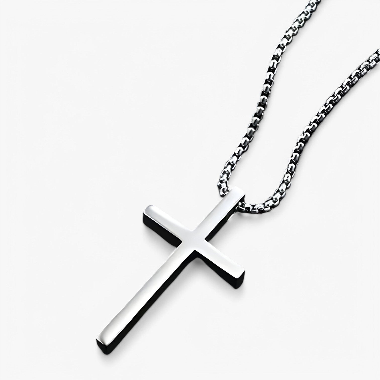 Noah | Ciondolo in Croce d'Argento – Cool & Senza Tempo in Acciaio Inossidabile - - necklace for men NECKLACES Stainless Steel Necklace - Concept Palermo