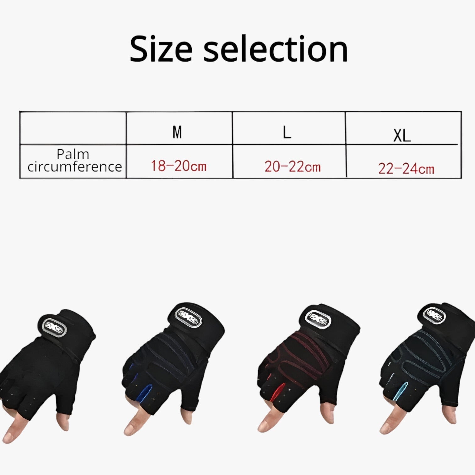 Mirko | Guanti sportivi senza dita con protezione per i polsi - - gloves mens accessory - Concept Palermo