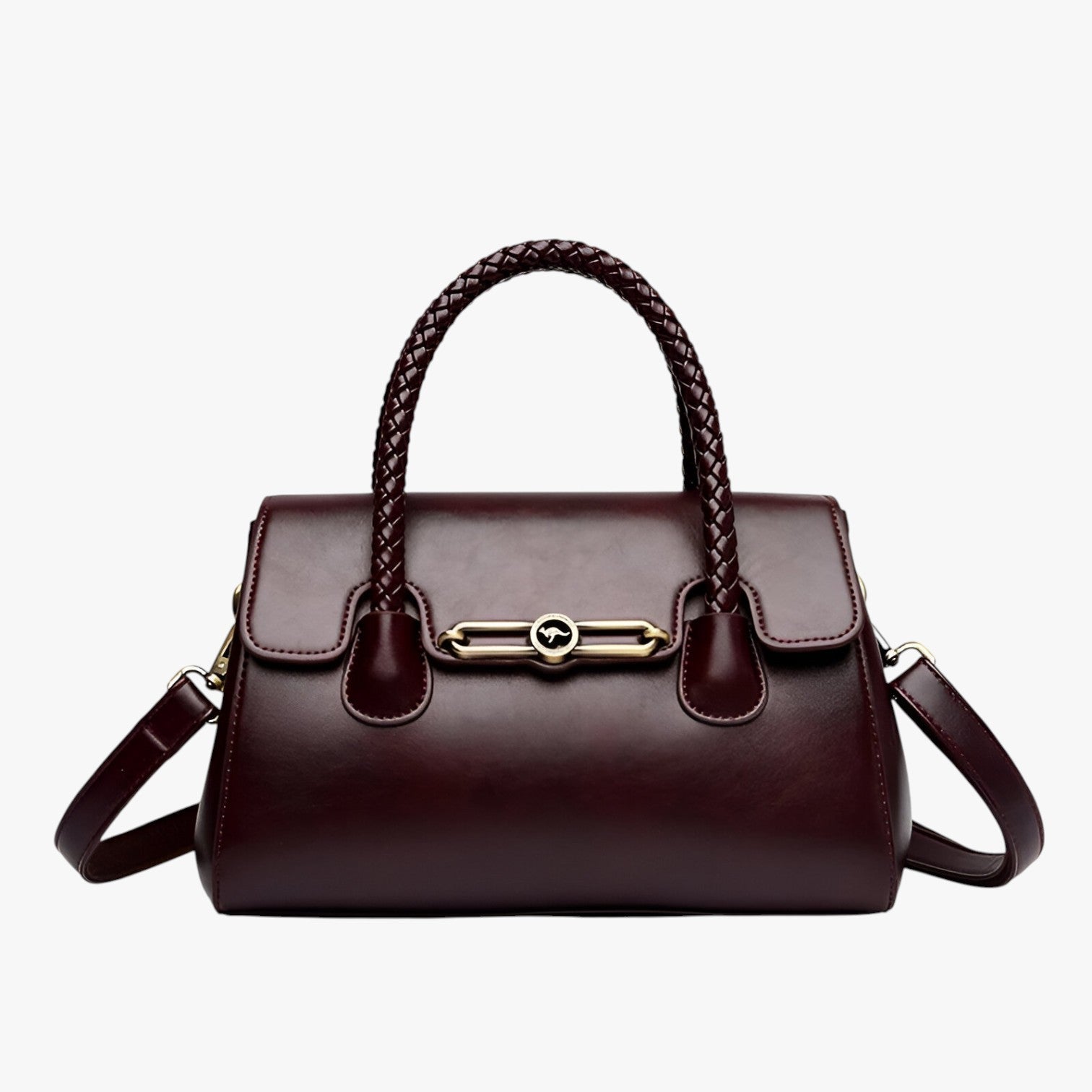 Bianca | Borsa a Spalla Retro da Donna Compatta, Trendy e Sostenibile in PU Pelle - Bordeaux - handbags Women's handbags - Concept Palermo