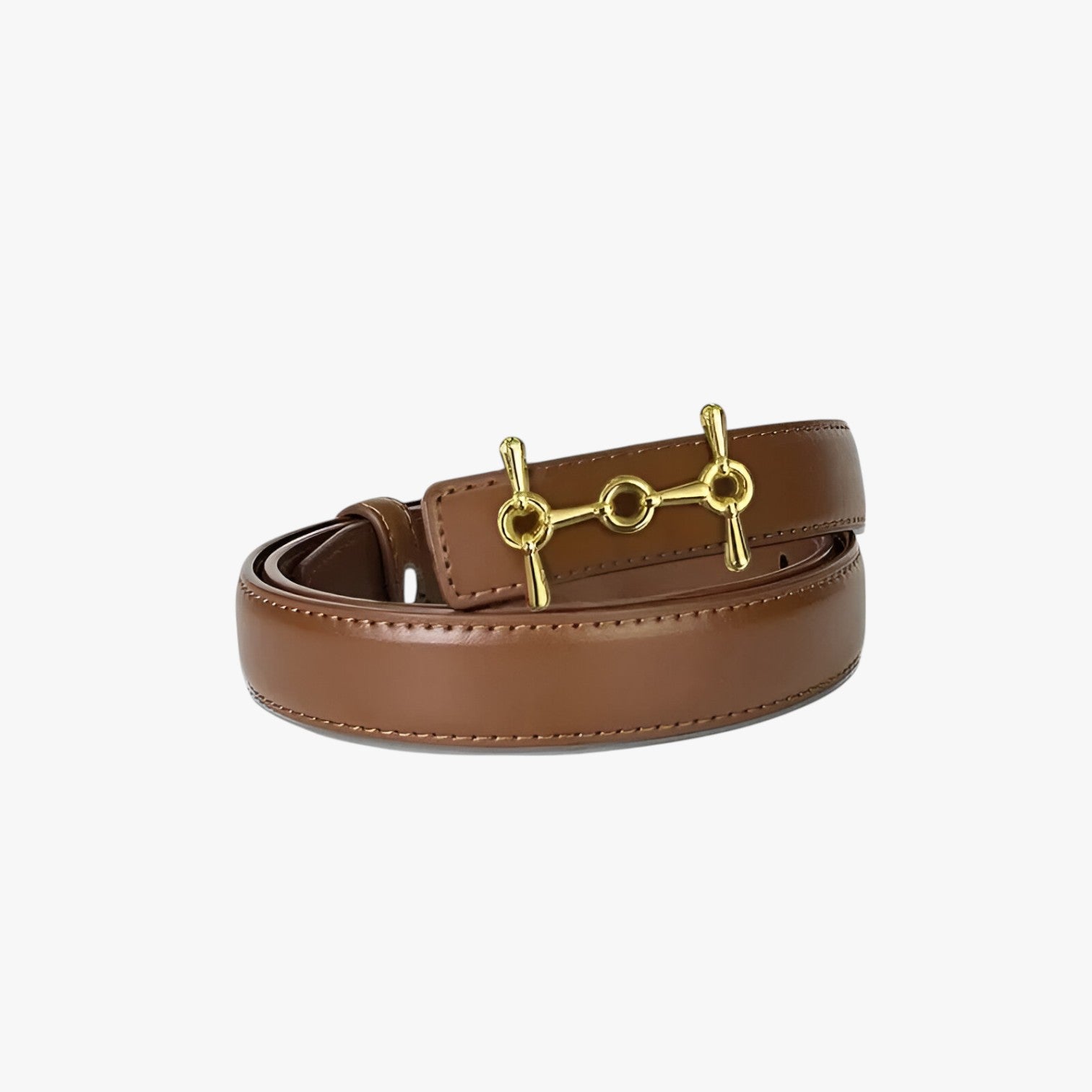 Wrenley | Cintura in pelle elegante – design senza tempo e vestibilità perfetta - marrone 110cm - belts waist belt for women Womens belt - Concept Palermo