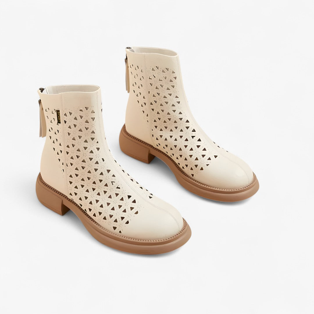 Irene | Stivali estivi con plateau traforati e cerniera posteriore - - shoes summer shoes - Concept Palermo