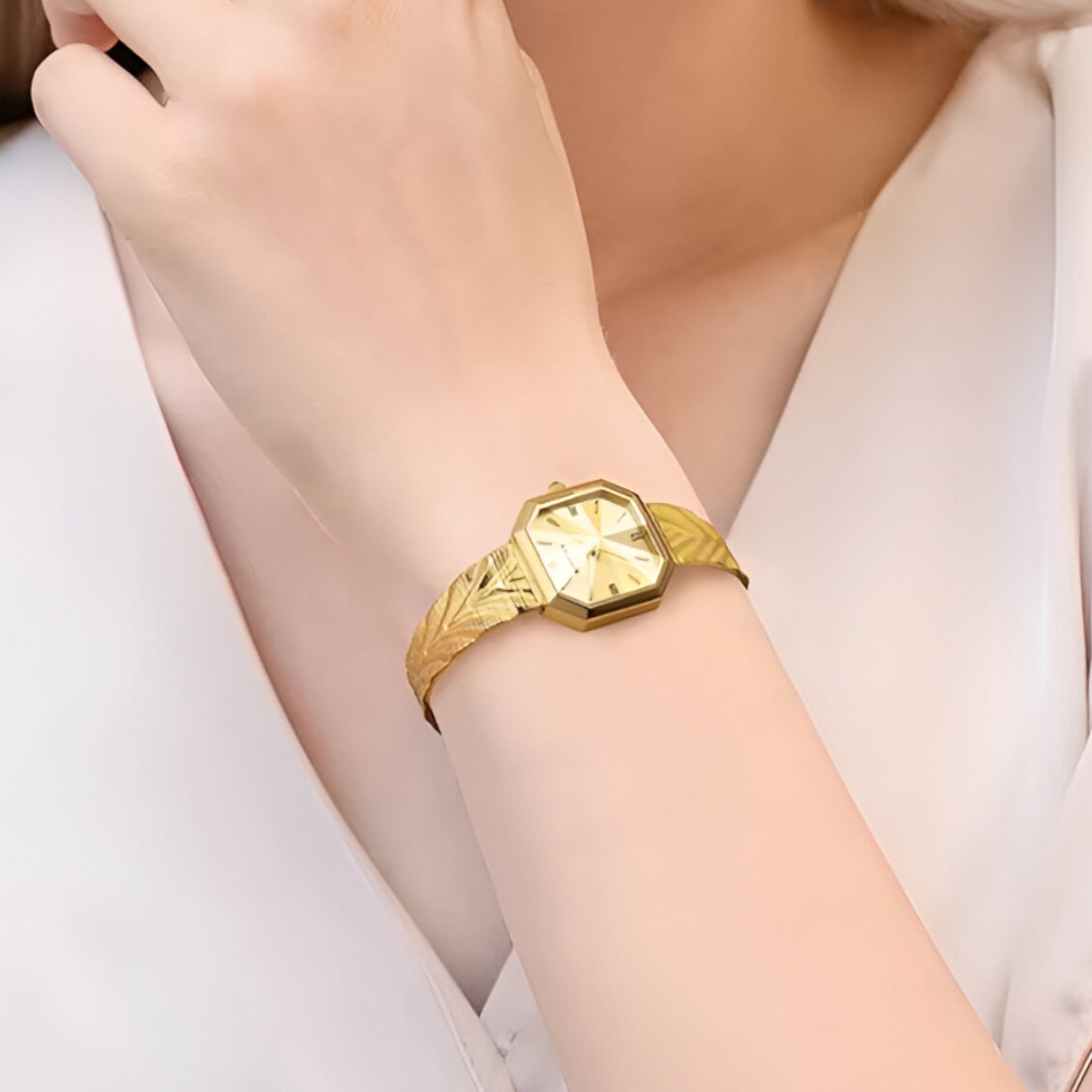 Elisa | Orologio ottagonale in oro di lusso - - female watch watch for women - Concept Palermo