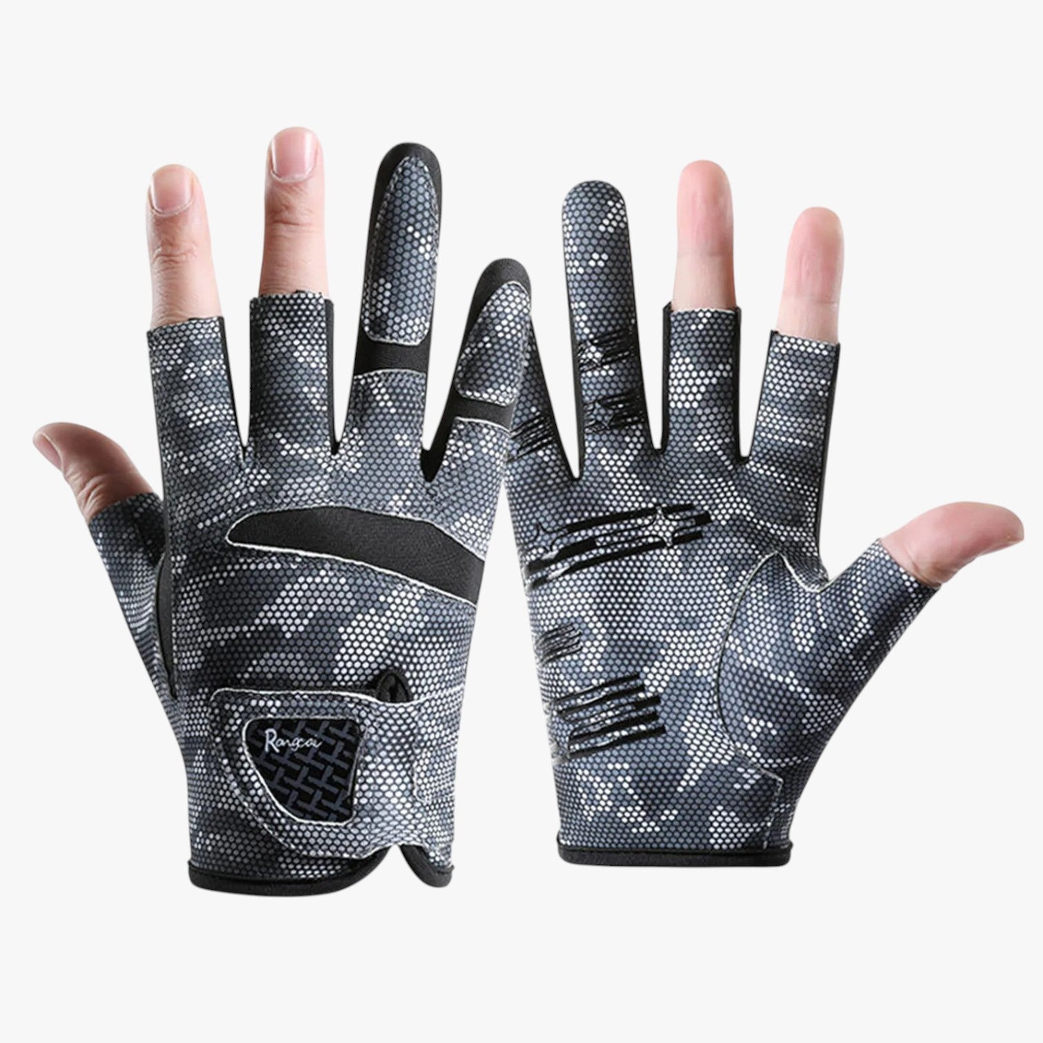Killian | Guanti da pesca estivi antiscivolo a 3 dita - Nero - gloves gloves for men mens gloves - Concept Palermo
