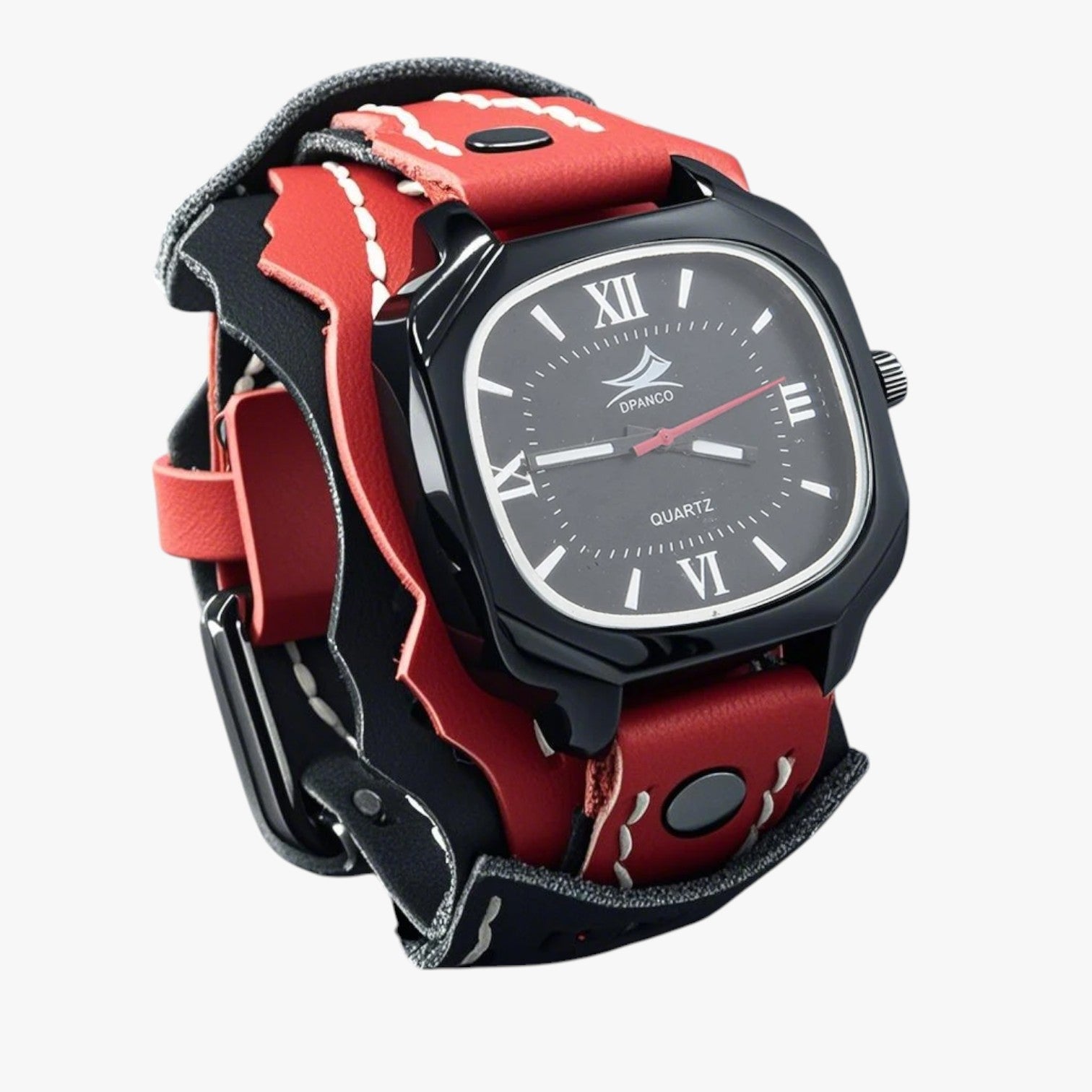 Alden | Orologio da uomo quadrato grande con cinturino in vera pelle - - watch watch for men watches WATCHES FOR MEN - Concept Palermo