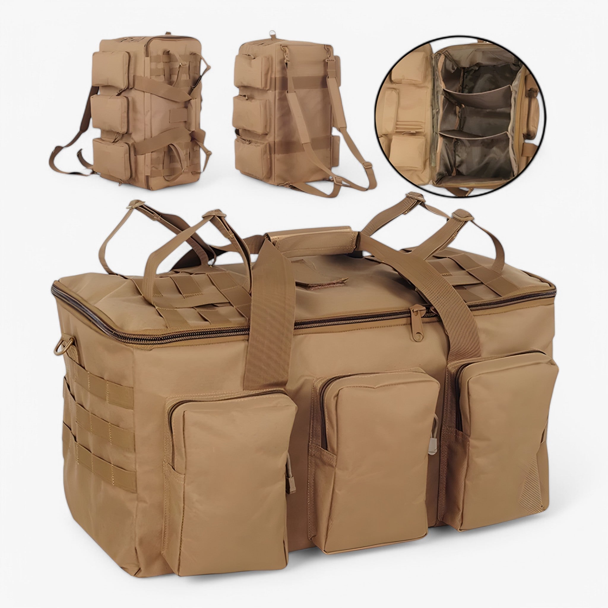 Borsa da viaggio tattica 55L – Tracolla regolabile e diversi scomparti - - duffel bag travel bag Travel Bags - Concept Palermo