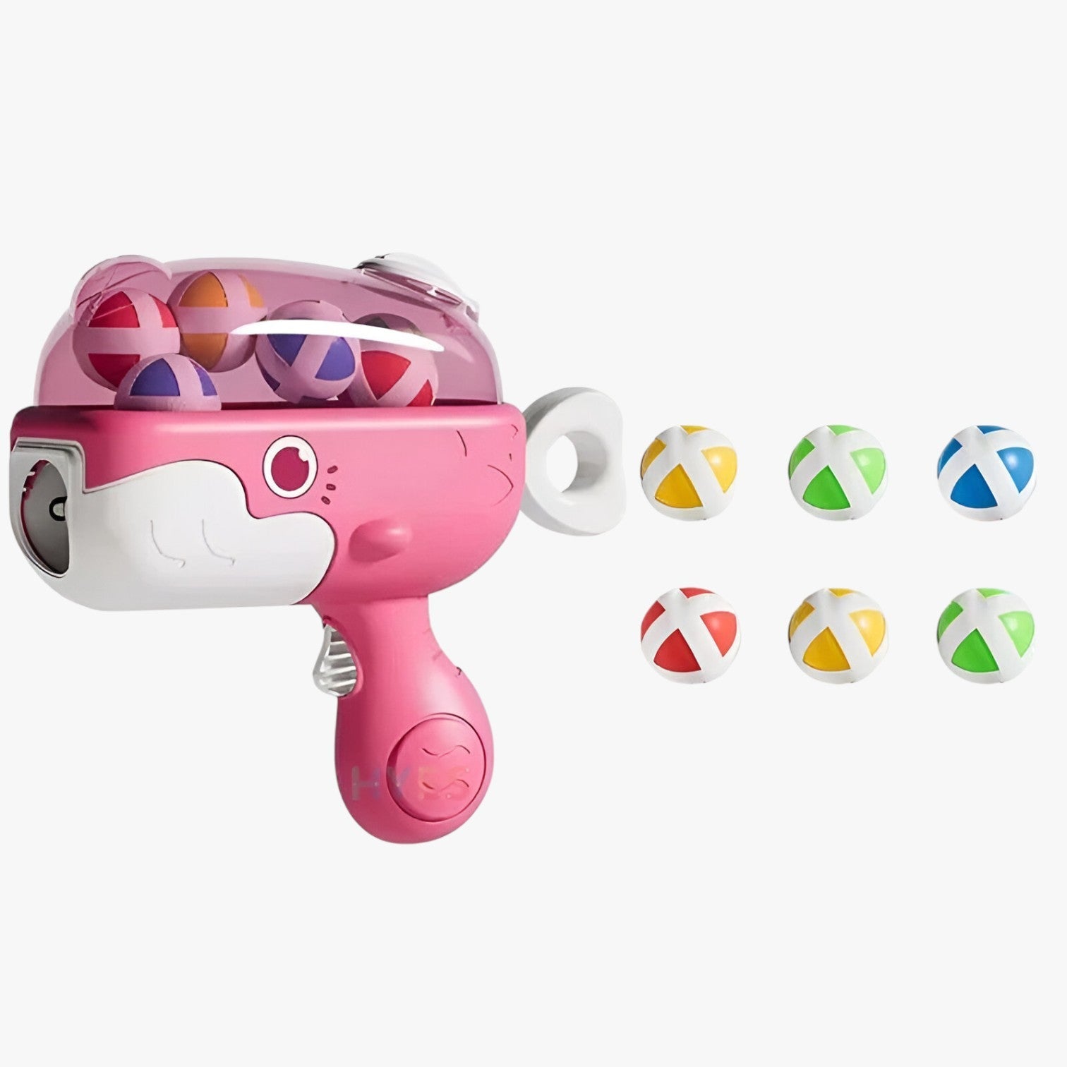 Deszo | Set di Palline Appiccicose a Forma di Balena – Gioco di tiro sicuro e divertente per interni ed esterni - Pistola Rosa - toys toys & gifts toys for kids - Concept Palermo