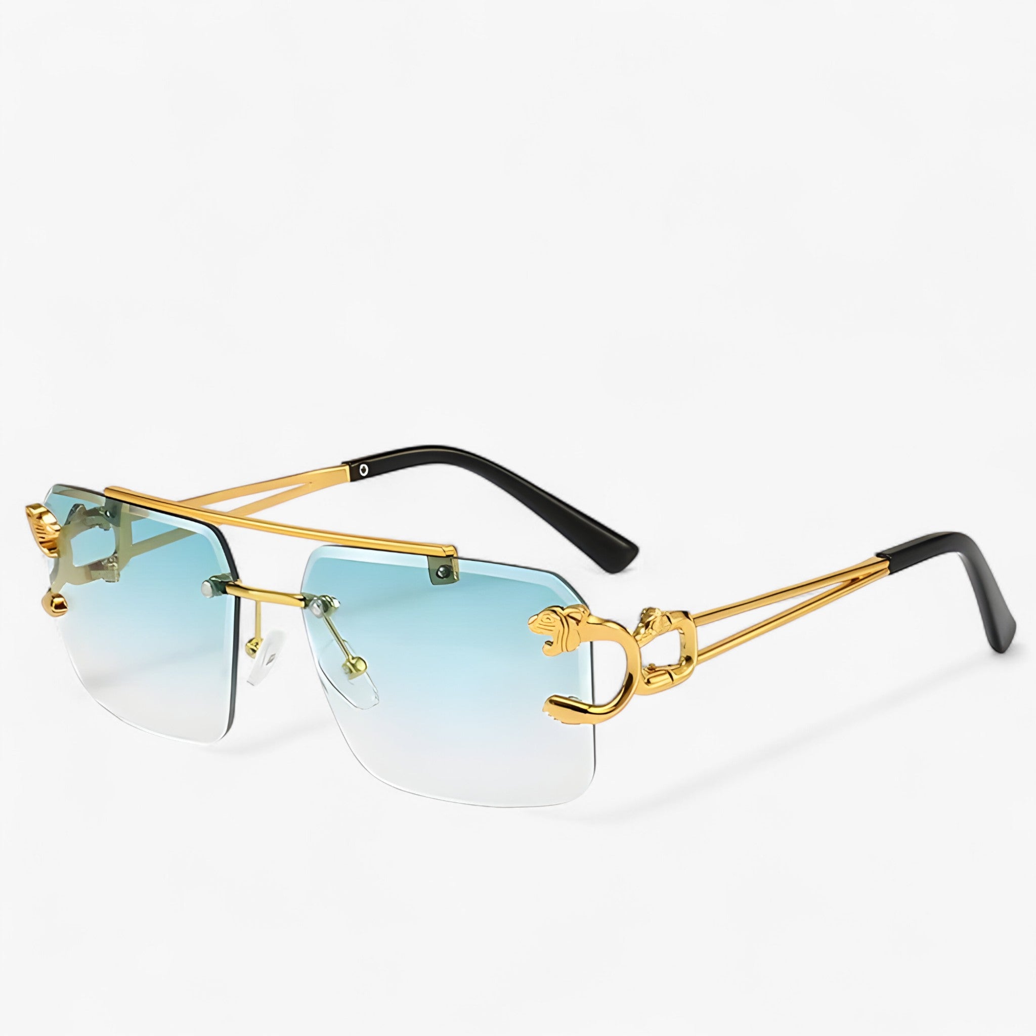 Jens | Occhiali da sole vintage senza montatura a specchio - Verde sfumato - Fashion Sunglasses men sunglasses polarized mens sunglasses Polarized man sunglasses Sunglasses sunglasses polarized men - Concept Palermo