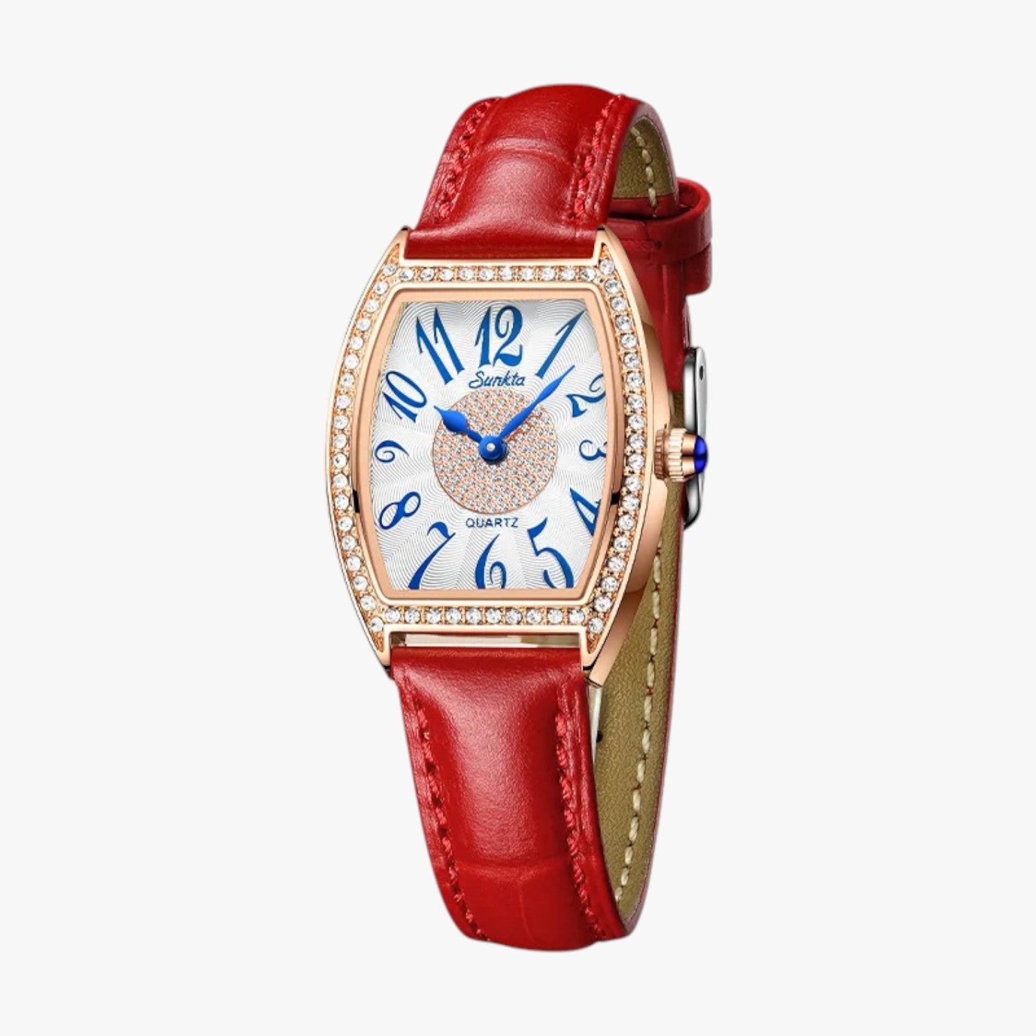 Seraphina | Orologio Donna Elegante LIGE Sunkta Quarzo, Pelle, Impermeabile - Oro rosa blu - female watch ladies watch watch watch for women watches - Concept Palermo