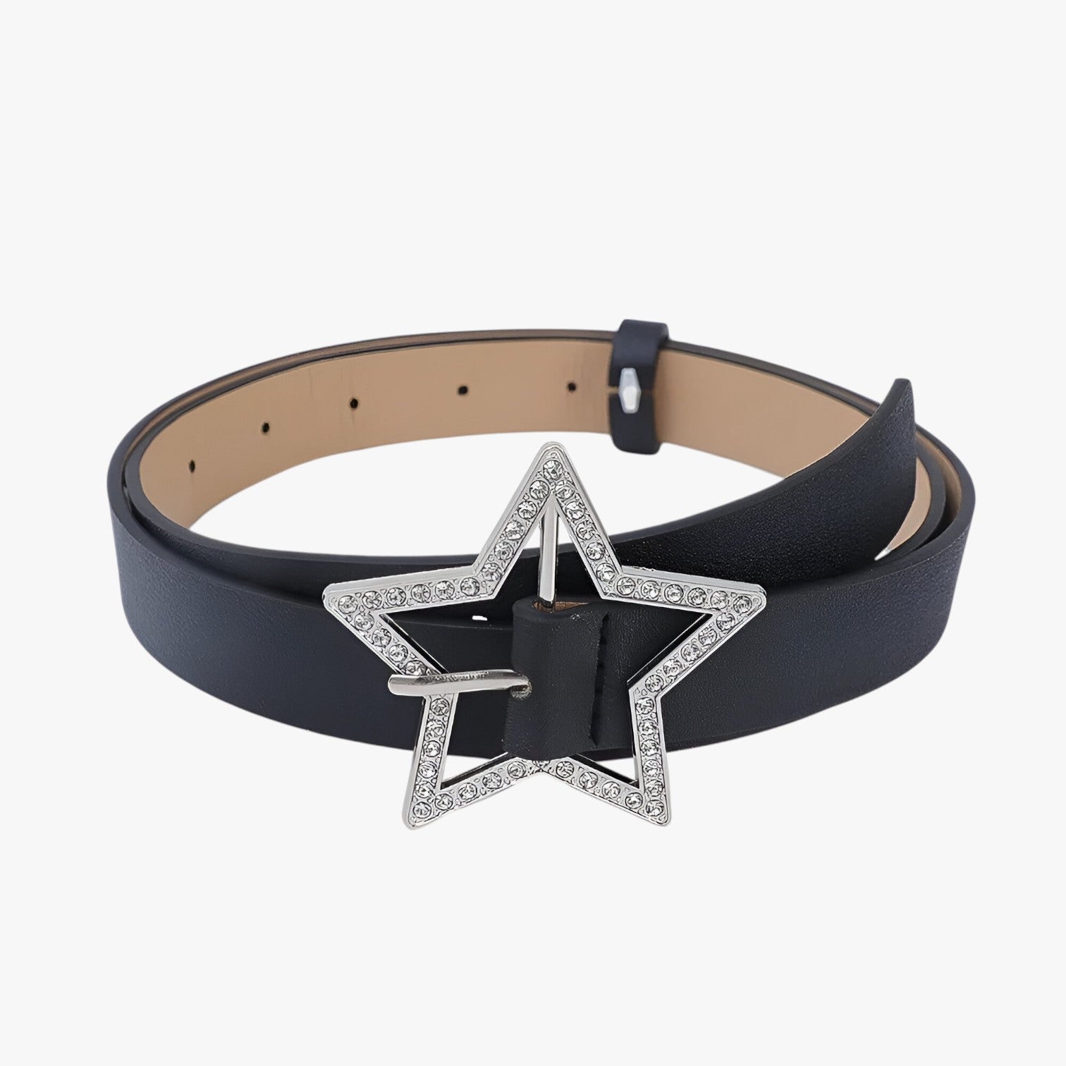 Evie | Cintura Y2K con strass per jeans - nero - belt Belts waist belt for women Womens belt - Concept Palermo
