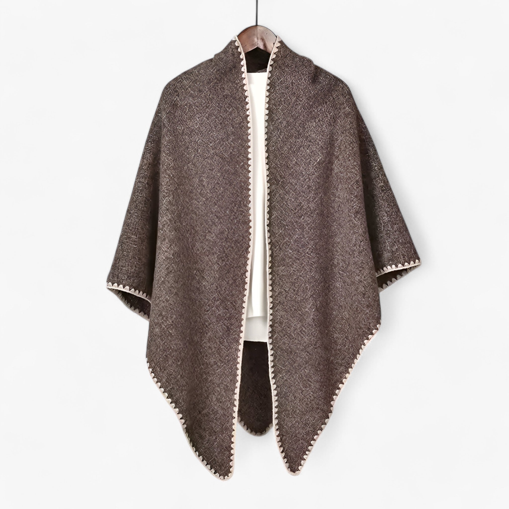 Evelina | Sciarpa Pashmina Triangolare Effen – Calore Elegante per Ogni Occasione - Marrone - - Concept Palermo