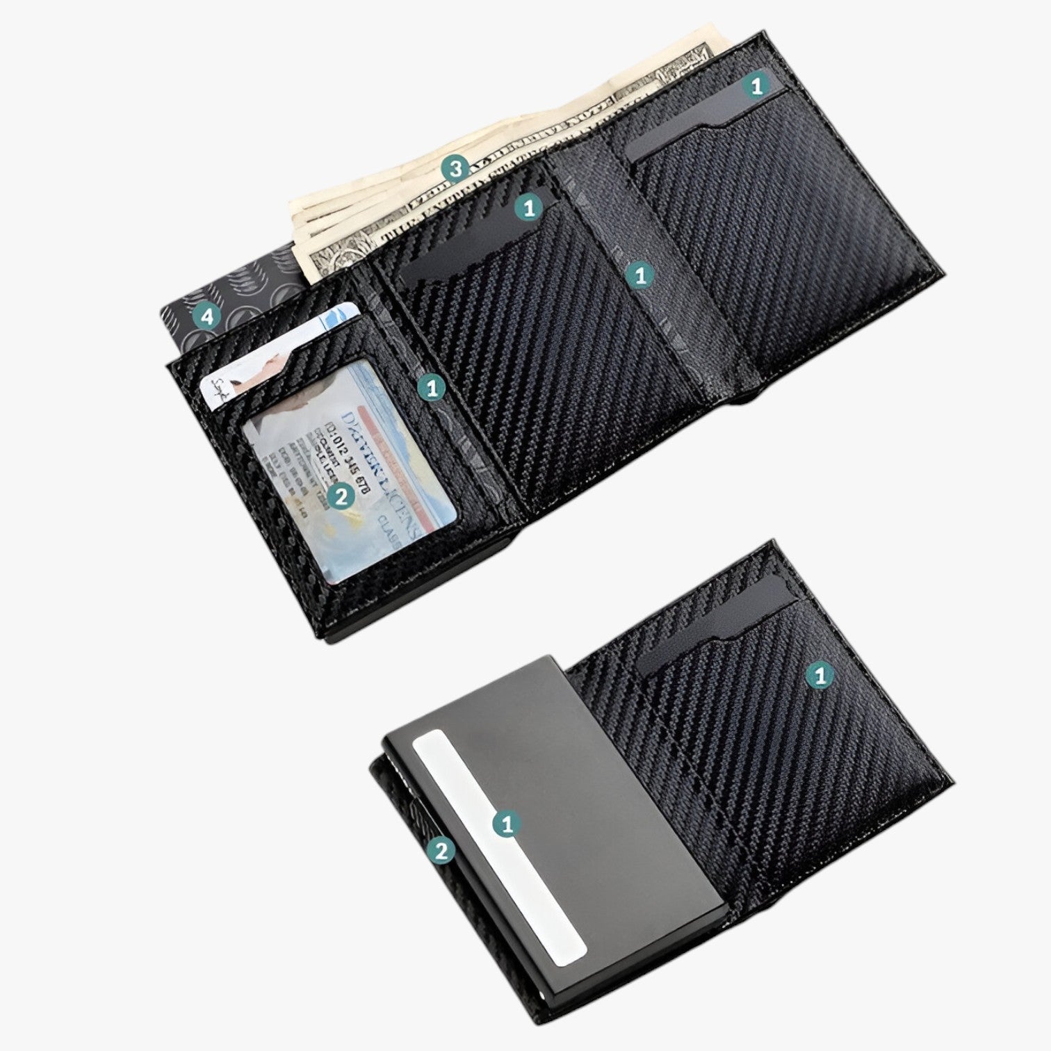 Marius | Portafoglio Bi-Fold RFID Sicuro con Tasca per Monete - - mens accessory mens wallet wallet - Concept Palermo