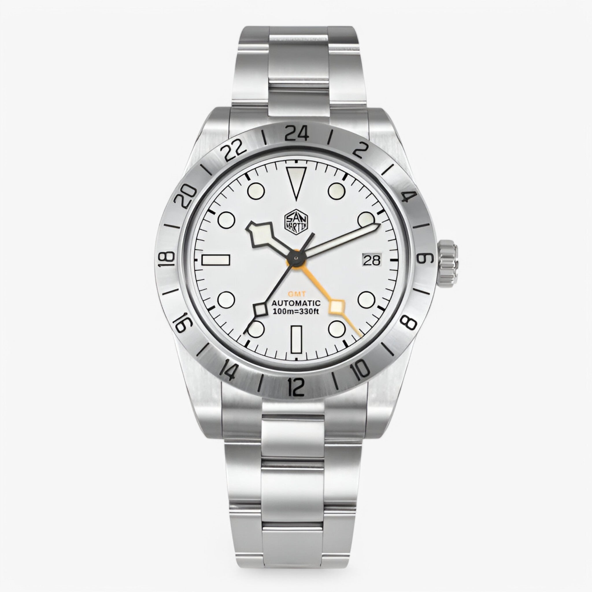 Anton | Orologio sportivo automatico GMT in acciaio - White - - Concept Palermo