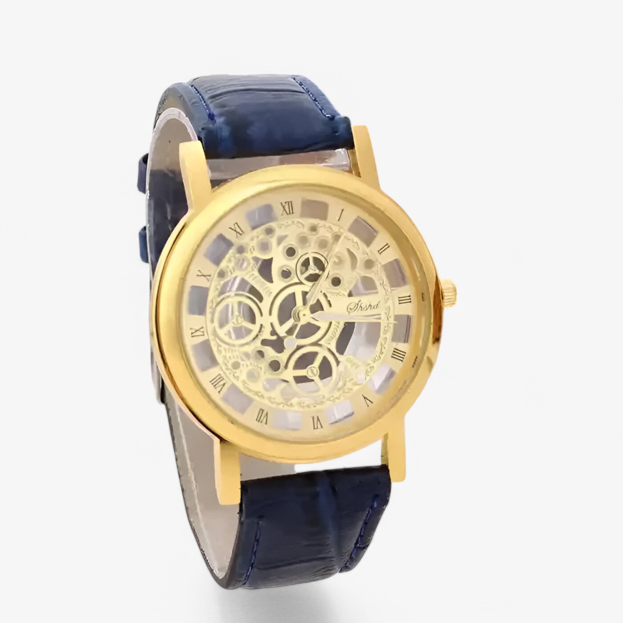 Oliver | Orologio al quarzo con cinturino in pelle e quadrante romano - blu oro - - Concept Palermo