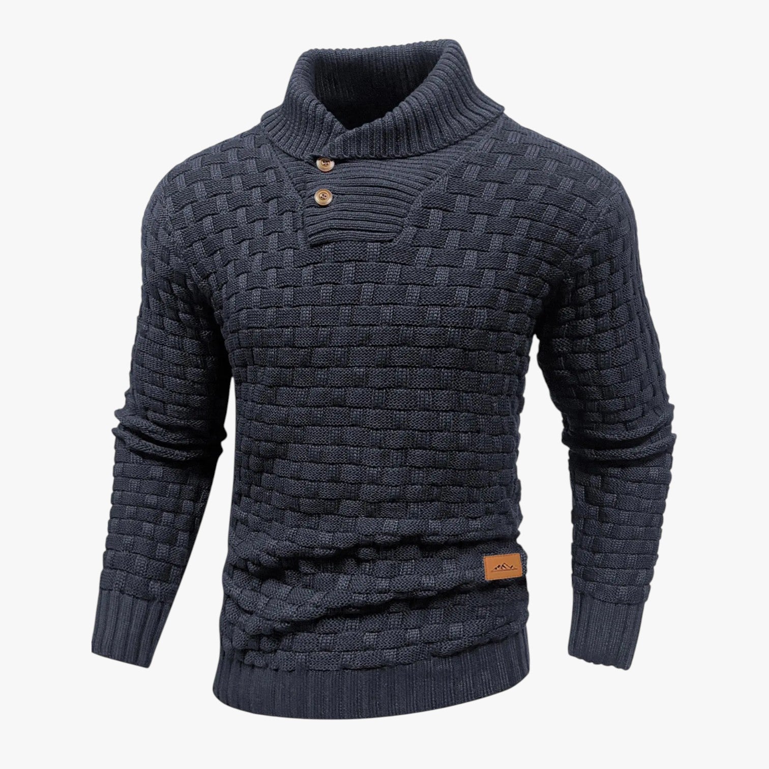 Nathan | Maglione morbido in maglia da uomo in stile invernale caldo con scollo rotondo - Grigio canna di fucile - Sweater sweater men sweaters - Concept Palermo