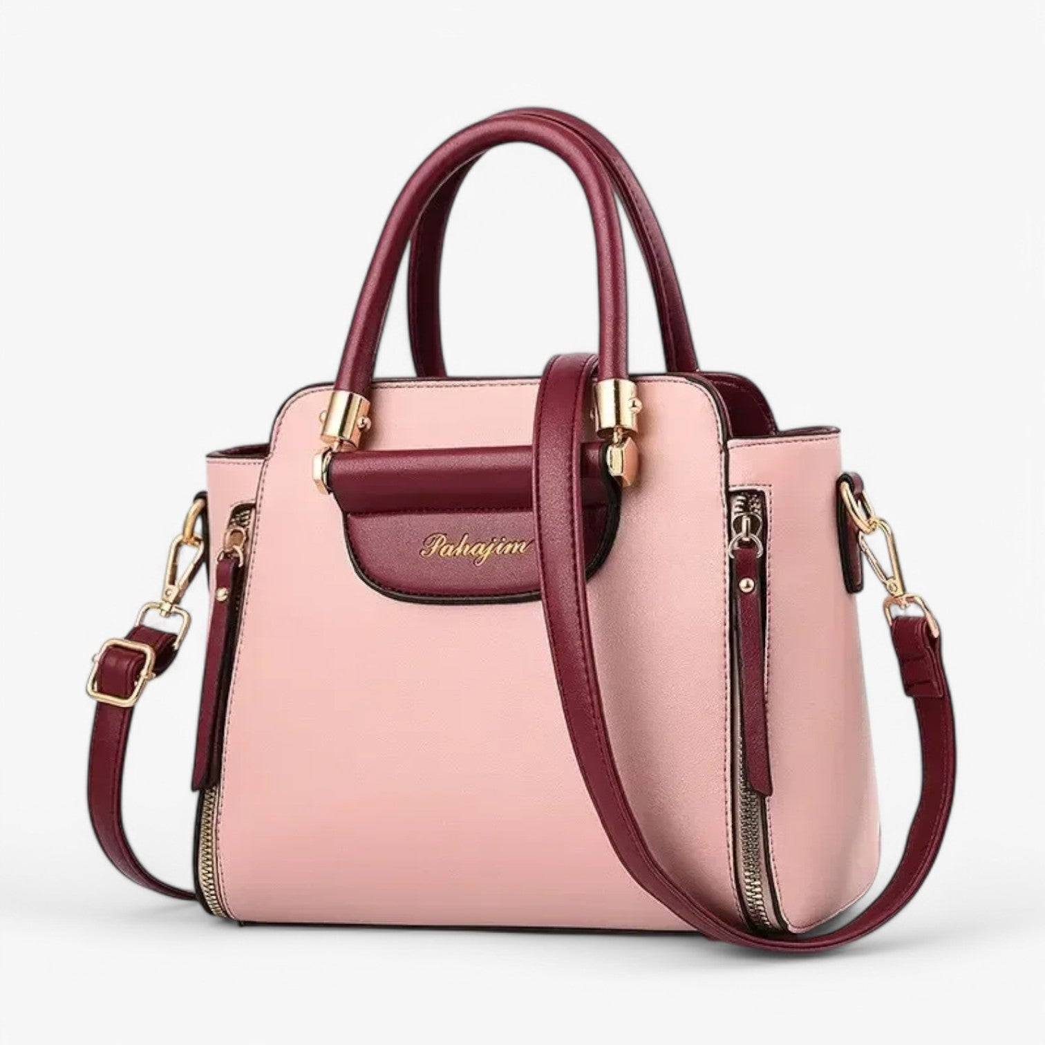 Elisabeth | Borsa a Mano Chic a Contrasto – Elegante e Professionale per il Lavoro - Rosa - Bags handbags women bags - Concept Palermo