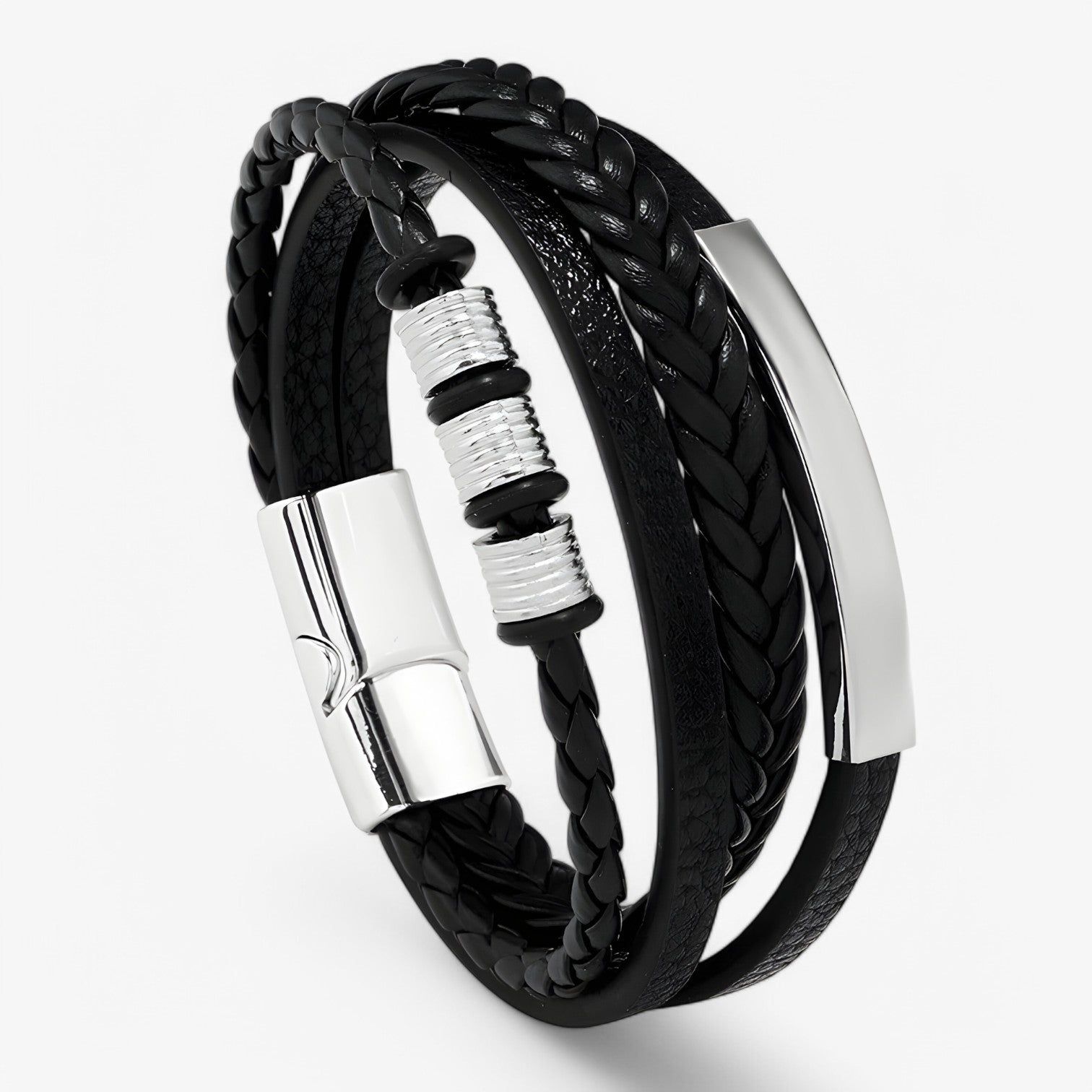 Vince | Bracciale in Pelle Robusto e Versatile - - BRACELETS mens accessory mens bracelet - Concept Palermo