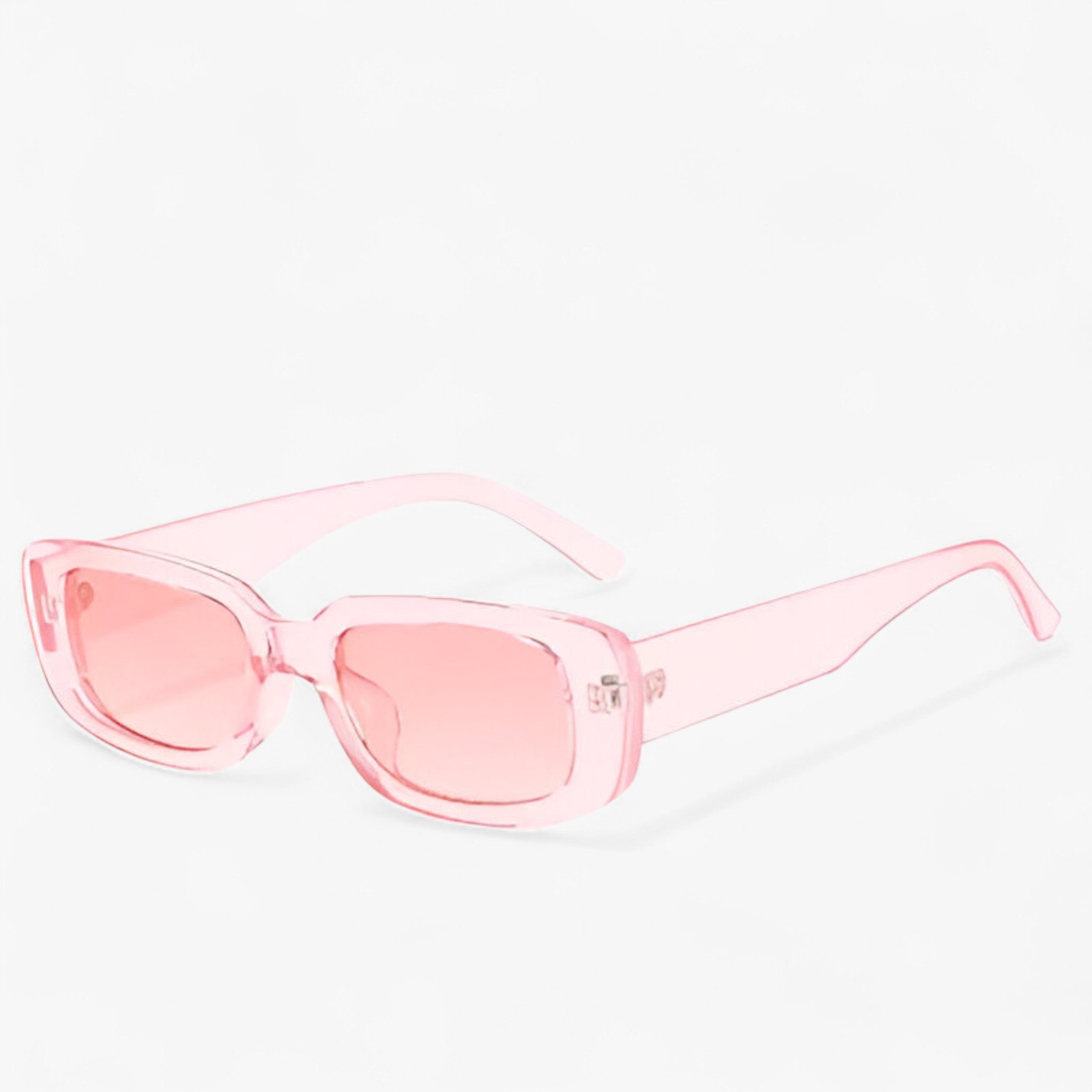 Nico | Occhiali da sole rettangolari retrò unisex con lenti nere - rosa chiaro Come mostrato - Fashion Sunglasses mens sunglasses Polarized man sunglasses polarized sunglasses women sun glasses Sun protection Sunglasses sunglasses polarized men - Concept Palermo