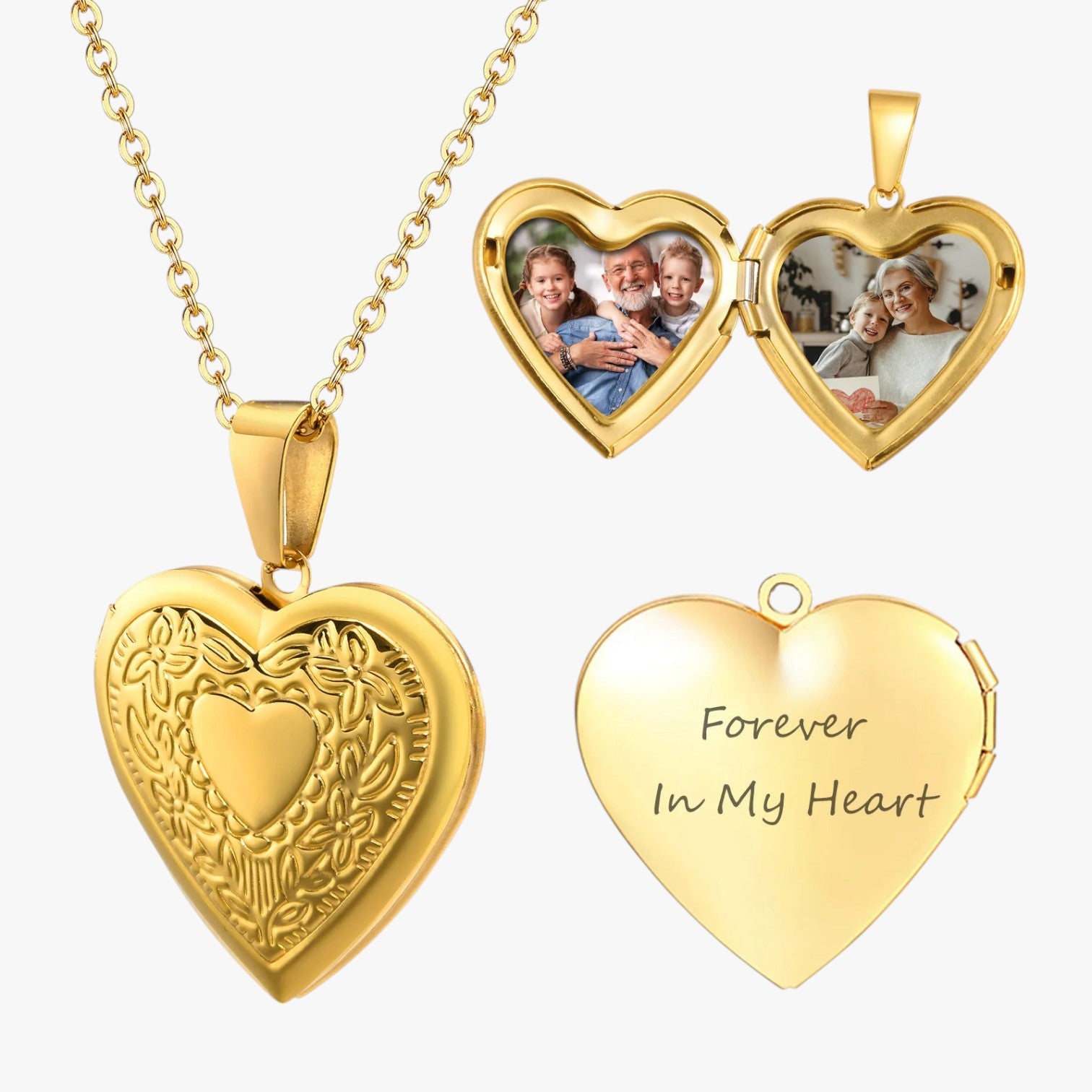Camille | Collana Cuore con Cornice Foto Personalizzata - - elegant womens necklaces Fashion Necklaces necklace NECKLACES Necklaces for Women - Concept Palermo